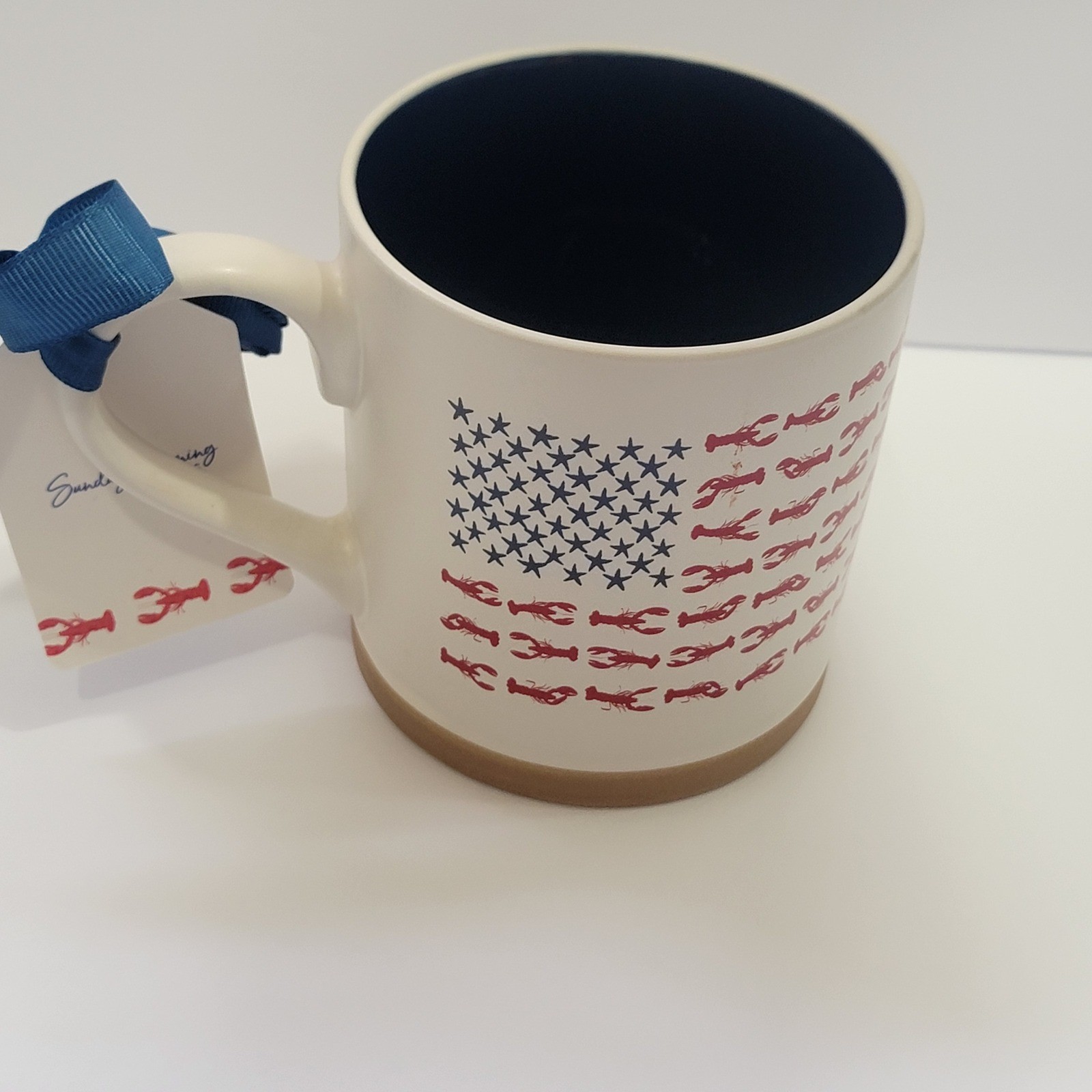 Lobster American Flag Patriotic Exposed Clay Nautical From Sea to Shining Sea