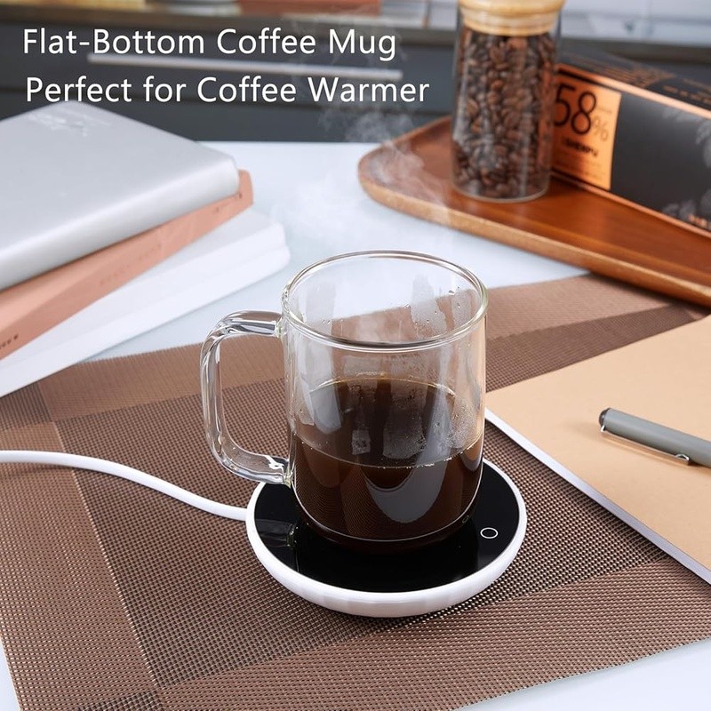 Clear Borosilicate Glass Coffee Mugs Lightweight Dishwasher Microwave Safe Set