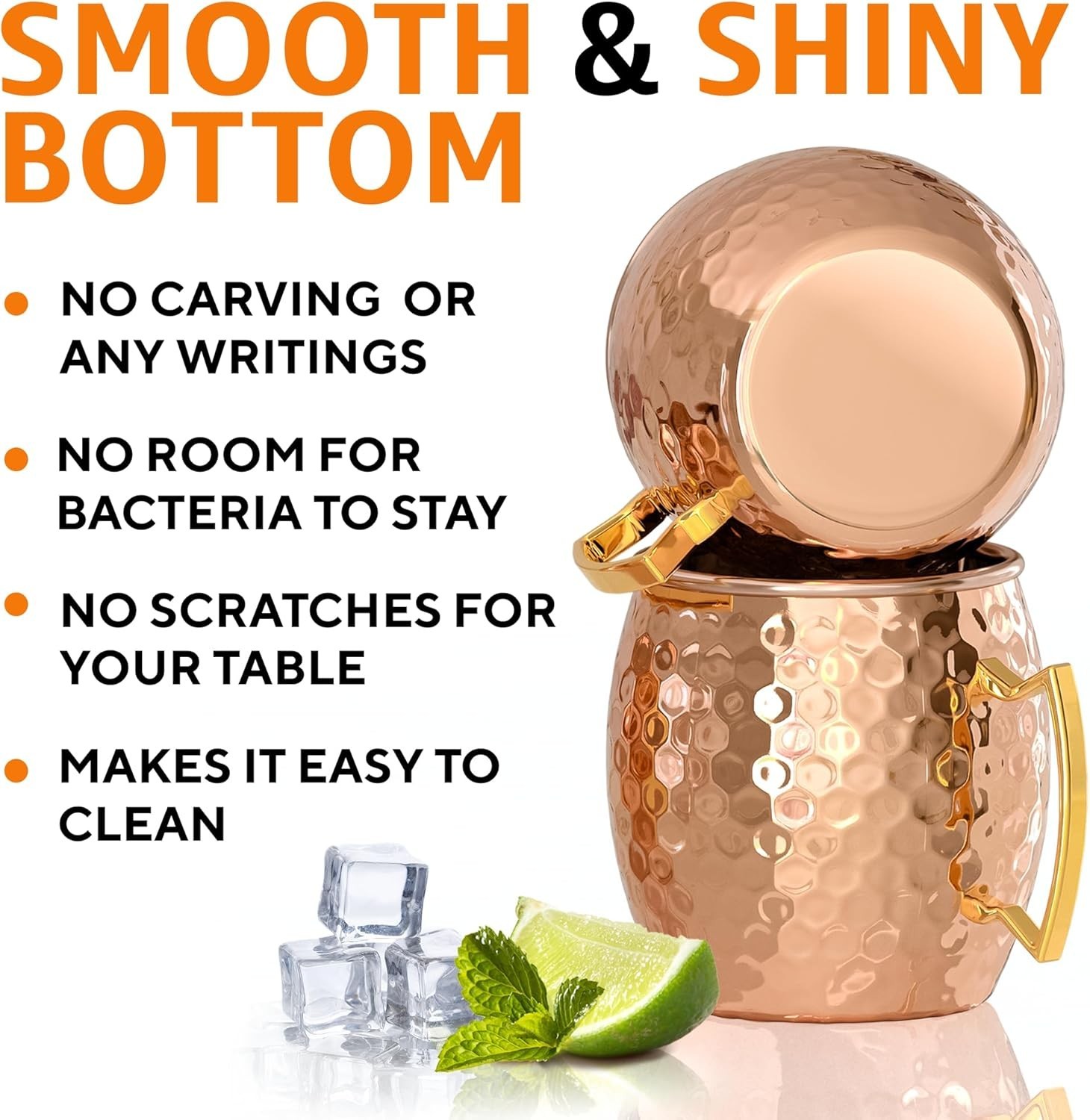 Moscow Mule Copper Mugs – Set of 2, 100% HANDCRAFTED – Food Safe Pure Copper …