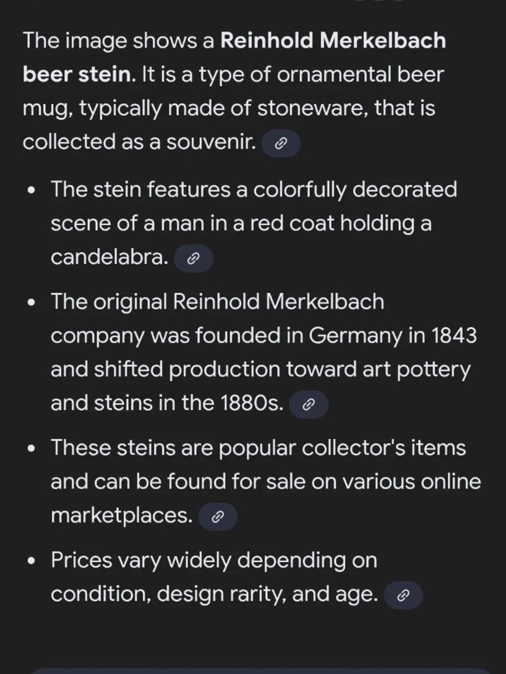 Vintage Reinhold Merkelbach German Stein Stoneware Beer Mug