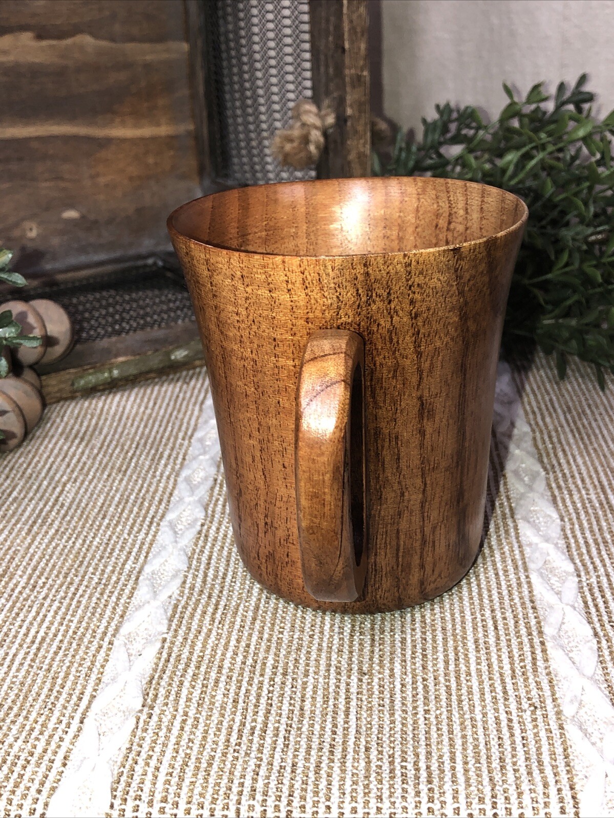 1PCS Wooden Coffee Mug Handmade Water Tea Cup 250ML Solid Jujube wood Beer Mug