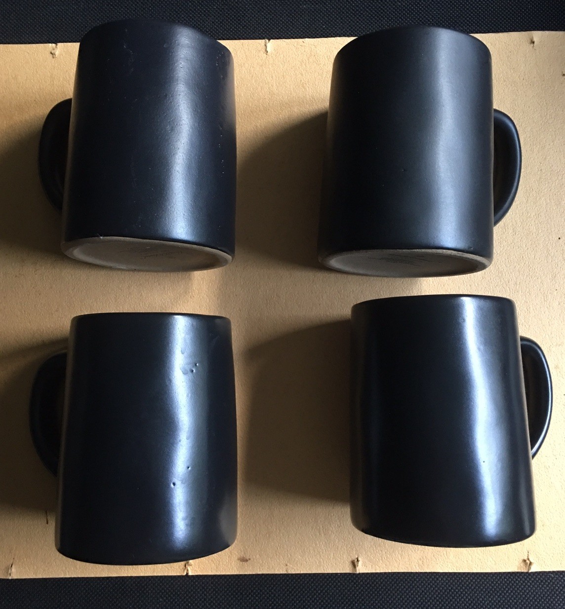 Hearth & Hand Mugs Coffee Magnolia, Black Matte Coffee Set Four New Large Size