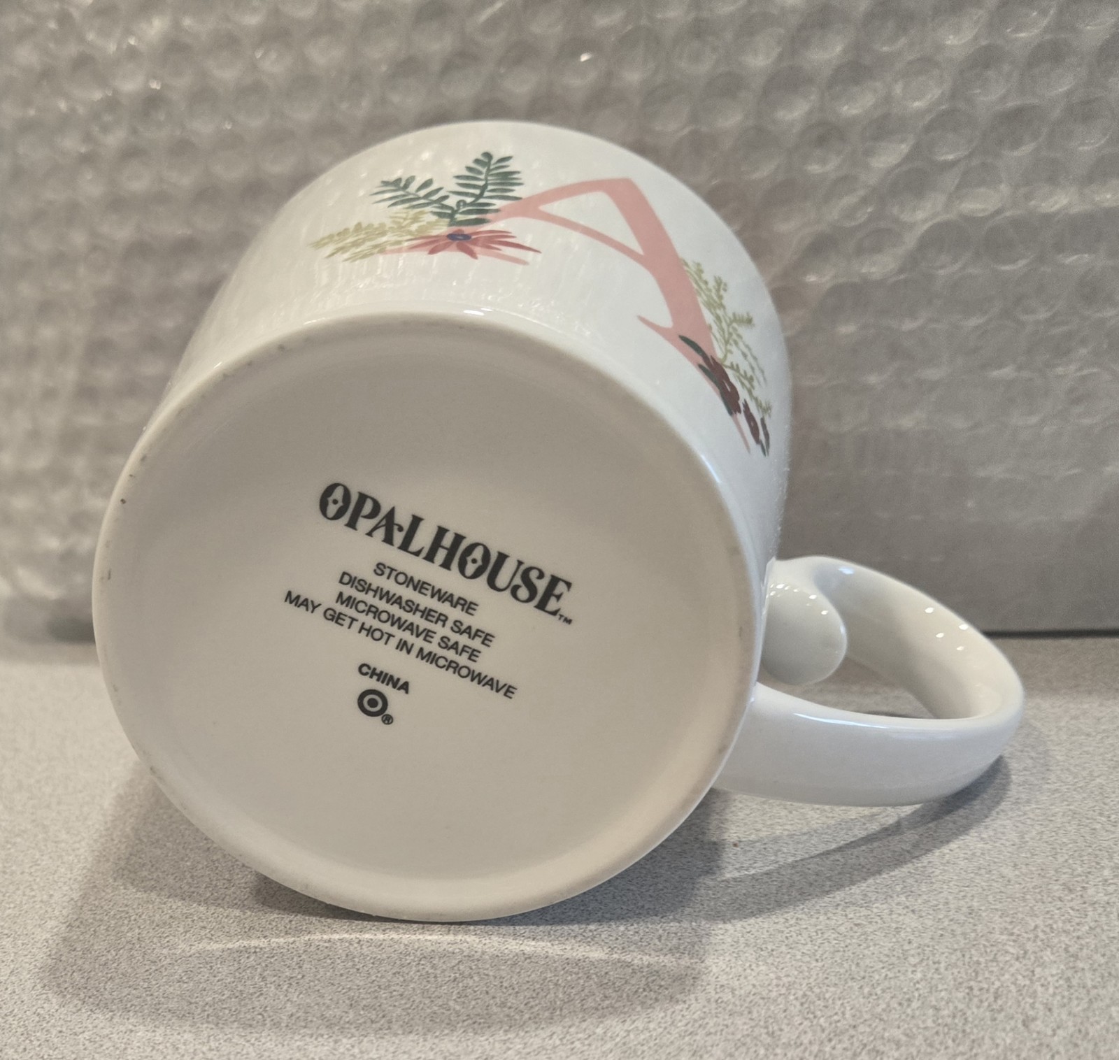 Target Opalhouse Mug Floral Monogram Initial A 16 oz Jumbo Personalized Cup C76