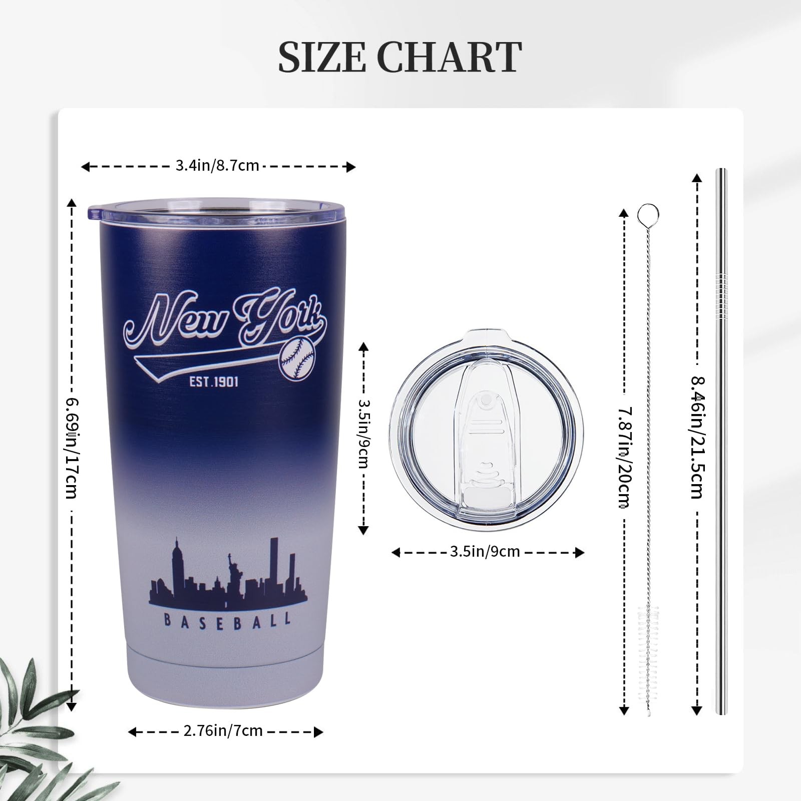 Baseball Tumblers,20oz Car Cups,Sports Travel Coffee Mug, 304 Stainless Steel…