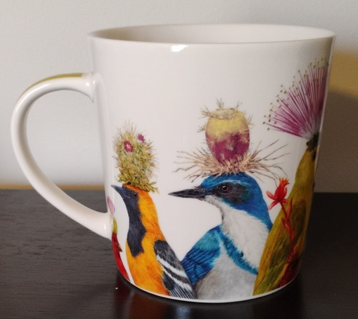 Vicki Sawyer ENTOURAGE Birds Multicolor PPD Mug Bone China