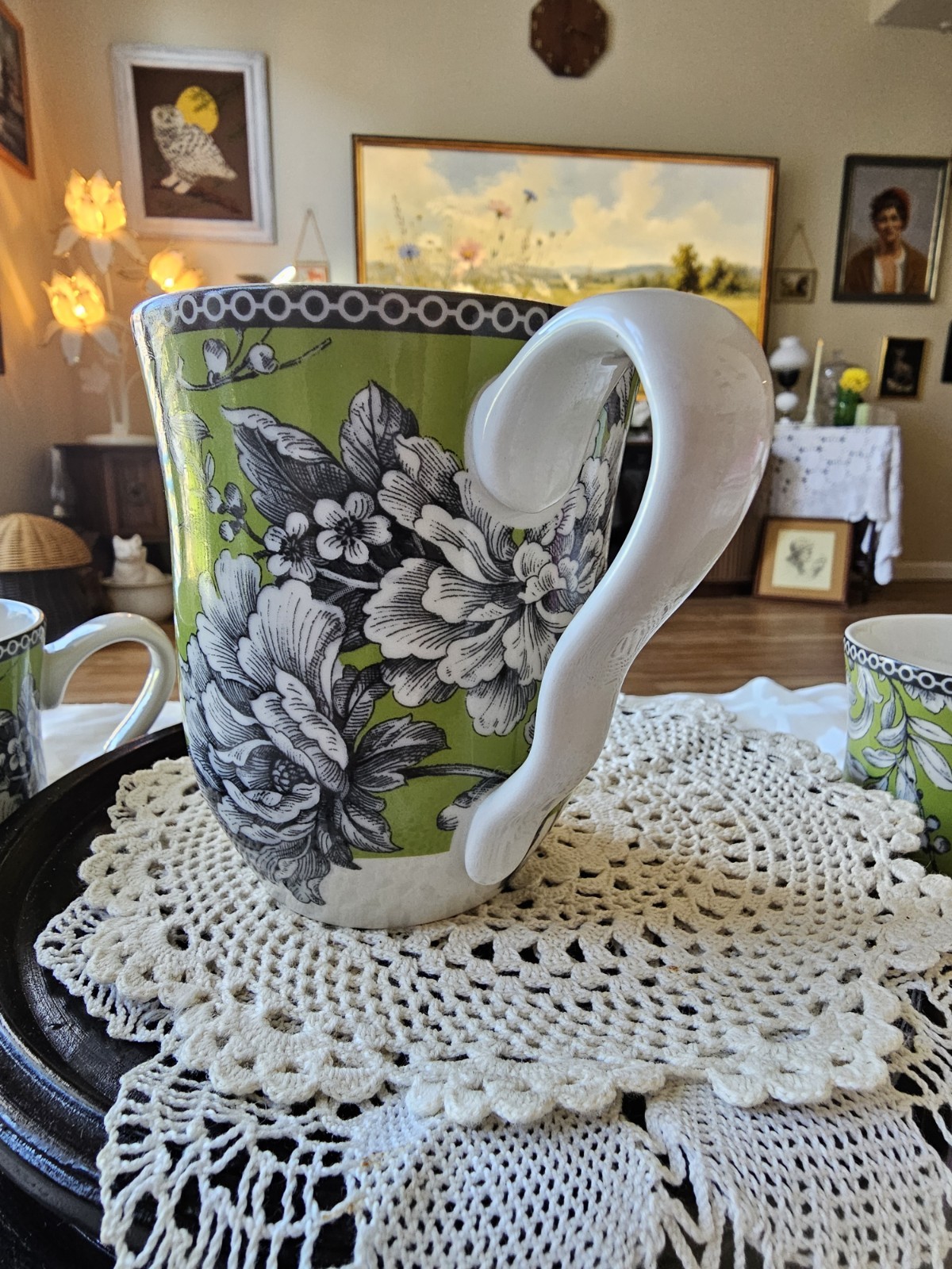 222 Fifth Adelaide 3-Piece Fine China Porcelain Floral Mug Set