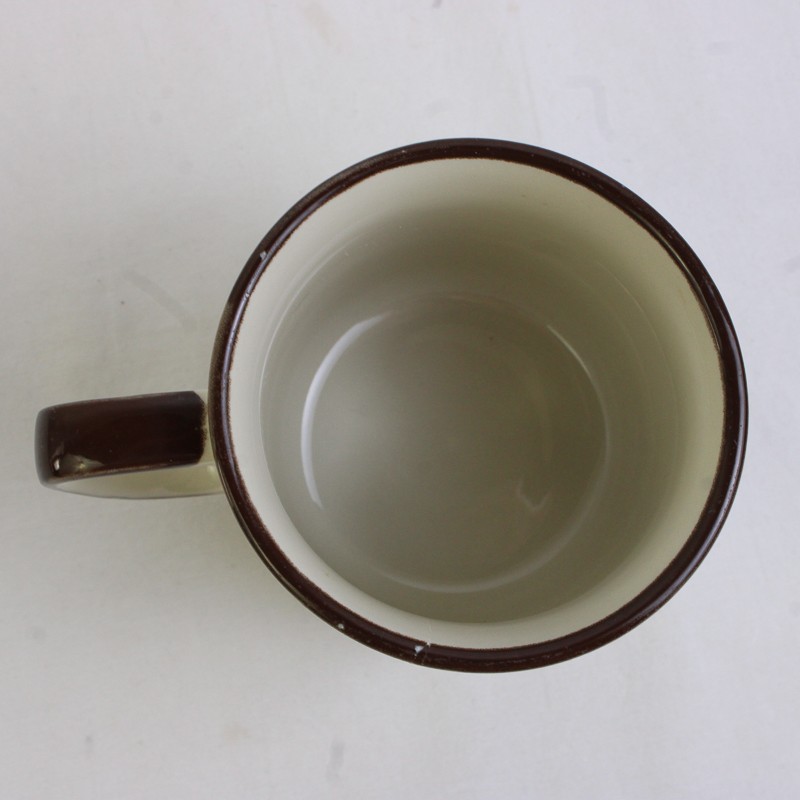 Unbranded “You Don’t Have To Be Crazy But It Helps” Beige Ceramic Mug 4″ Tall