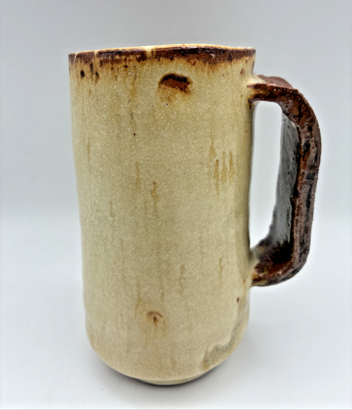 Vintage Handcrafted Brutalist Studio Pottery Mug Cup
