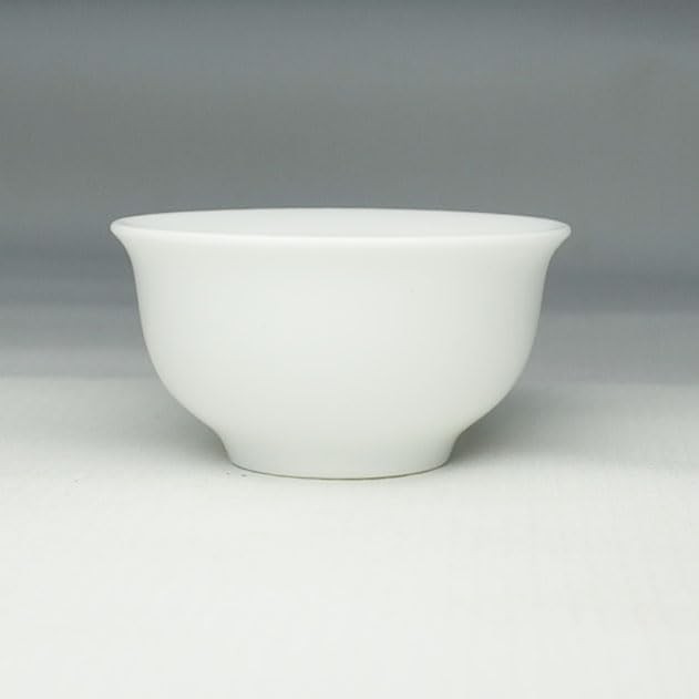 Chinese Traditional Tea Tasting Cup Set of 4, 1.6oz White Porcelain Mini Cups…