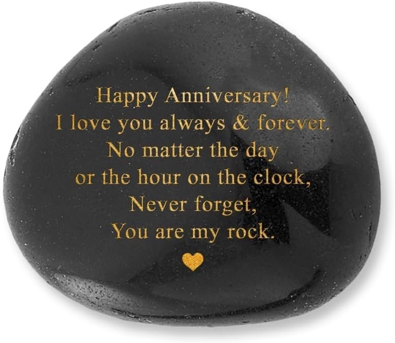Heartfelt ‘You Are My Rock’ Anniversary Decorative Stone – Perfect Gift for Her