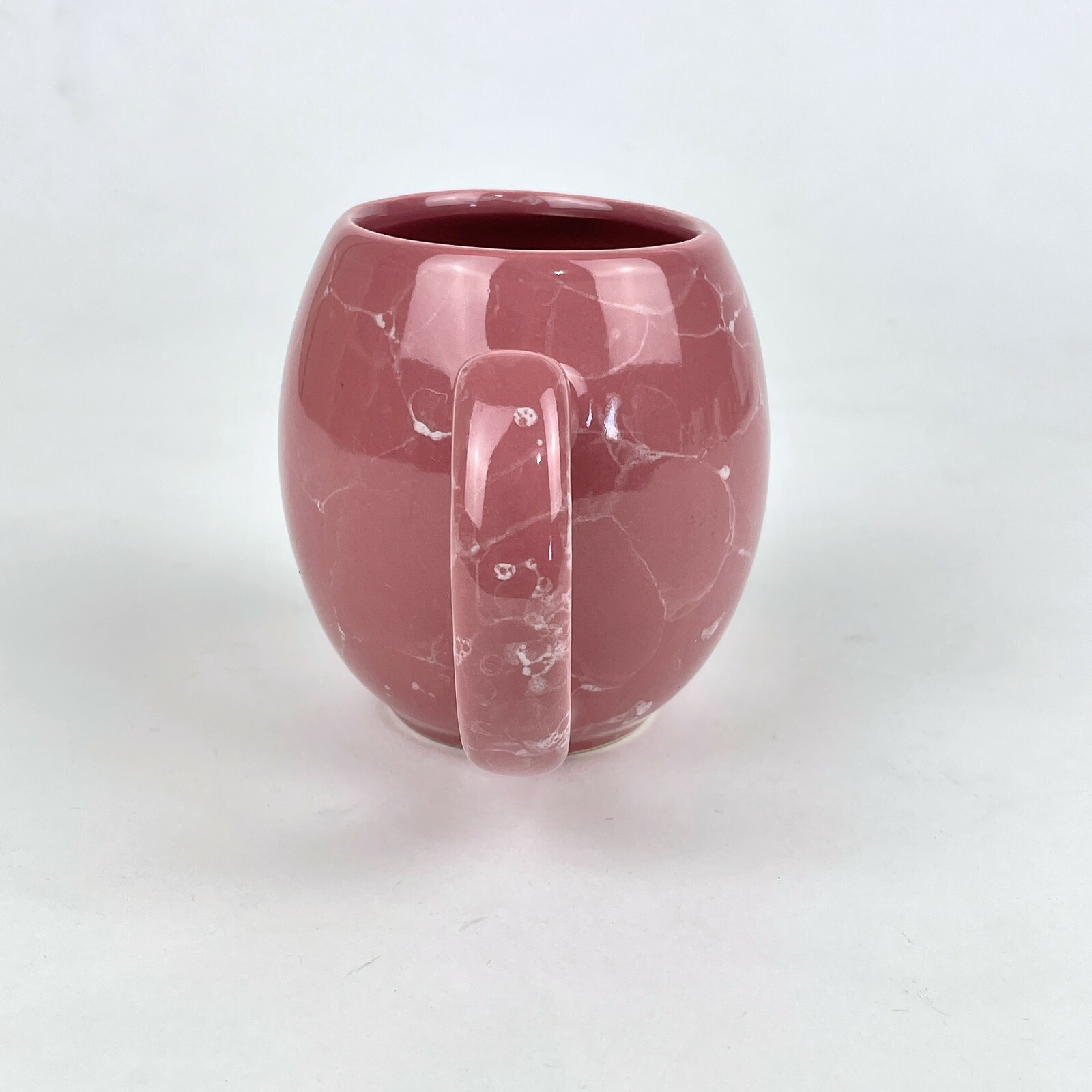 Unbranded 16 fl oz Dusty Pink Marbled Swirl Pattern Coffee Tea Mug Cup