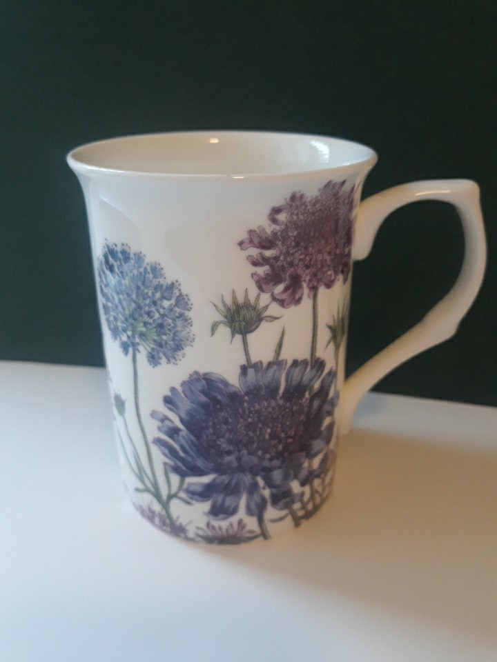 Stechcol Purple Flowers Coffee Cup Mug Gracie Bone China 8 oz