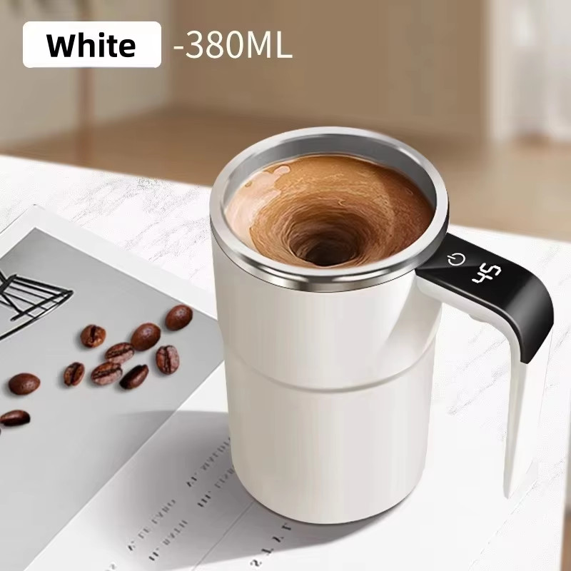 380ML Mini Electric Coffee Self Mixing Mug IP67 Waterproof Food Safe Coffee Mug