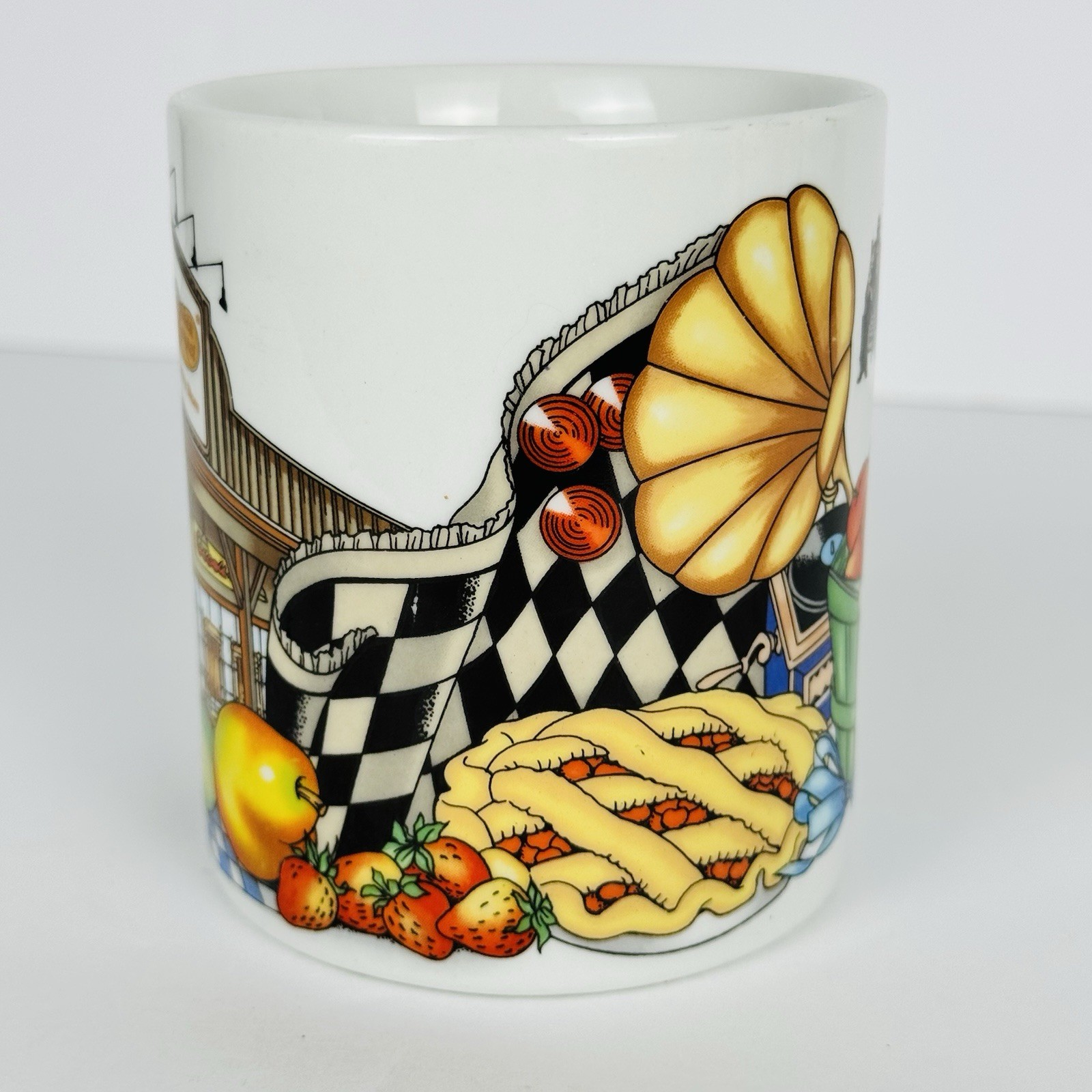 Vintage Cracker Barrel Old Country Store 12 oz Coffee Mug 1990s Traditional Logo