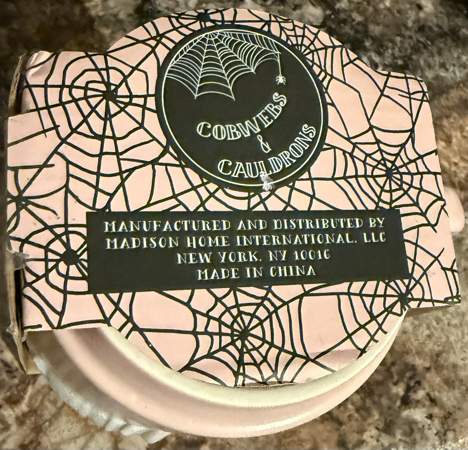 NWT Cobwebs & Cauldrons Spider web Stackable Mug Set-Halloween Mug Set