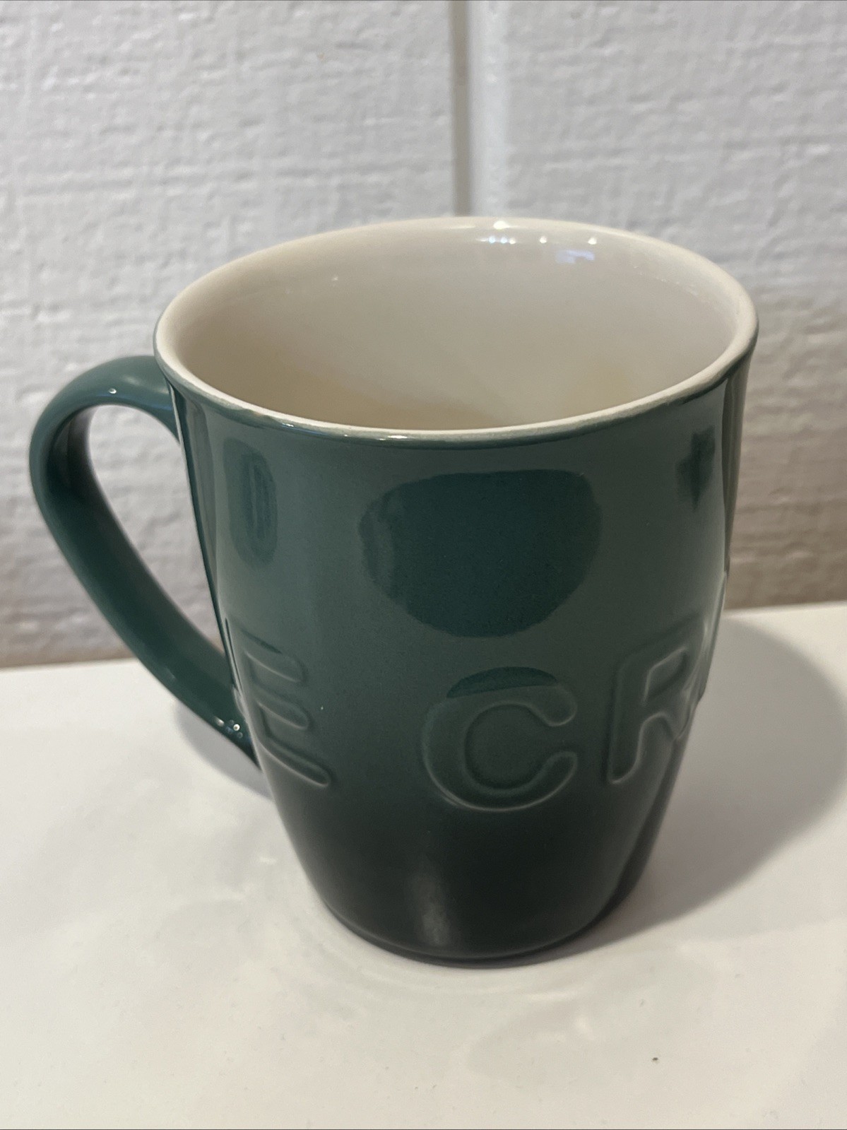 Le Creuset Logo Coffee Mug Artichoke Green 580ml Stoneware Brand New Extra Large