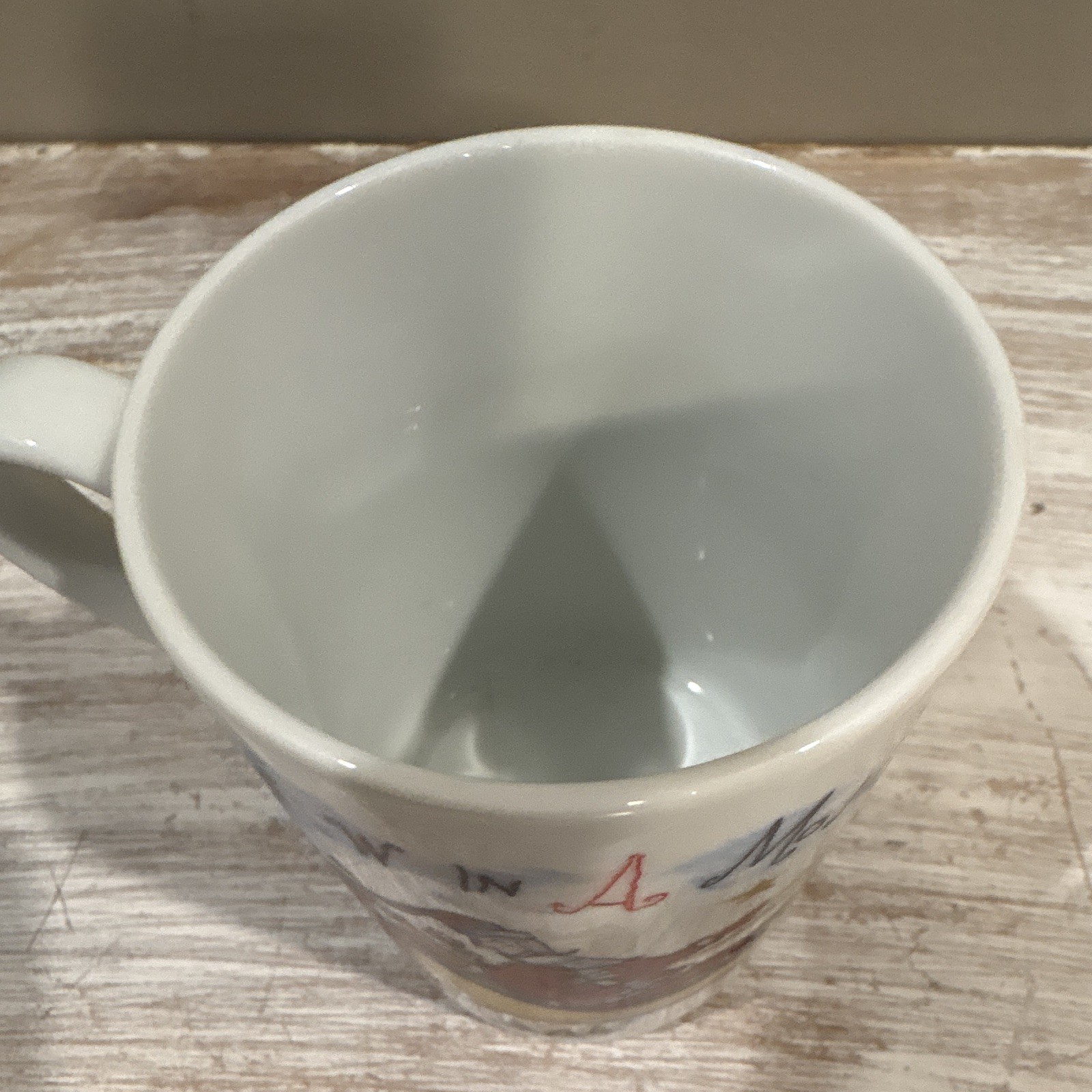 Crate & Barrel Twas the Night Christmas Porcelain Coffee Mug Set 4 Decorated