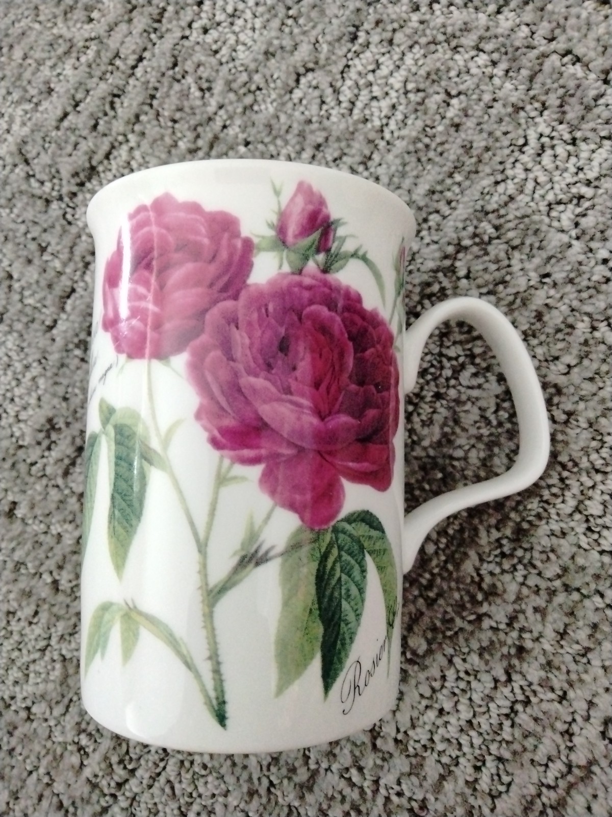Roy Kirkham Redoute Roses 1996 Fine Bone China England Coffee Mug
