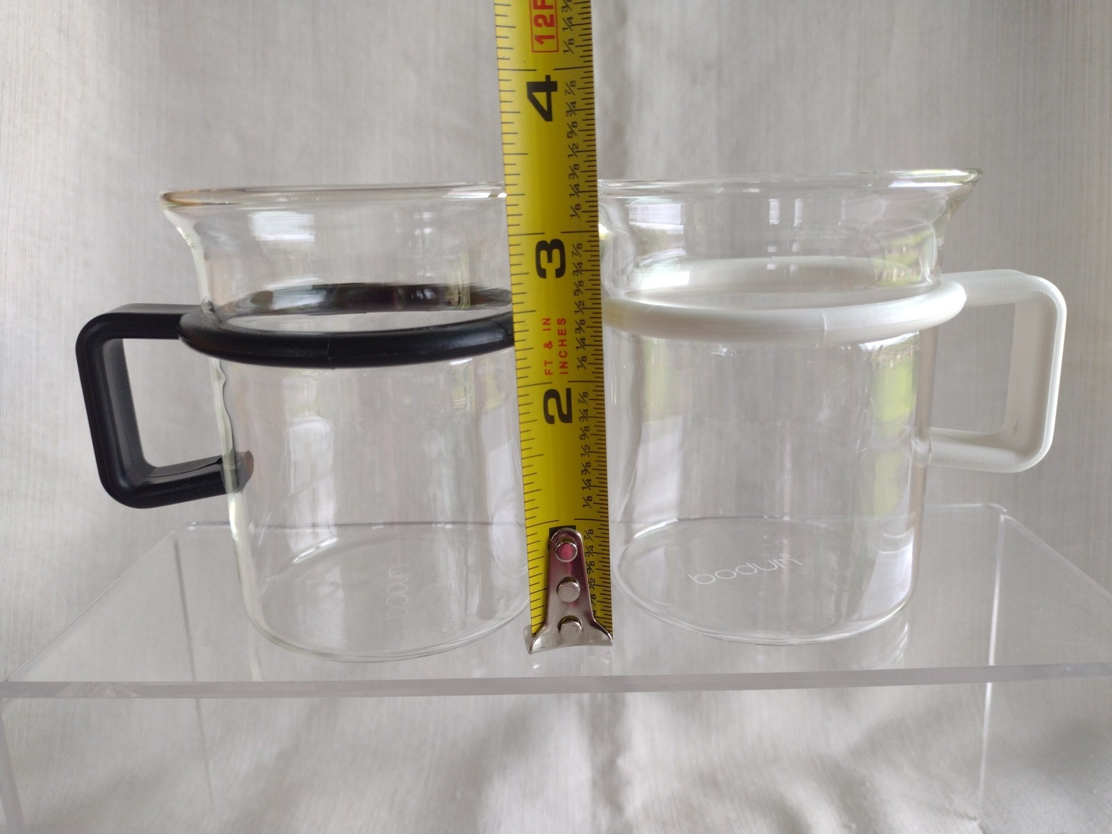 Lot of Vintage Bodum Black, Green, White Coffee / Tea Cups Mugs w/ 6 Spoons