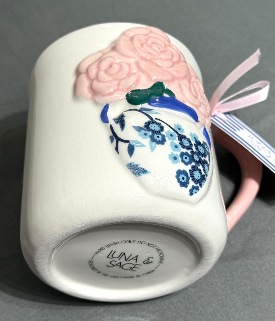 25oz. 3D Bouquet of Roses Embossed Mug by Luna & Sage #672