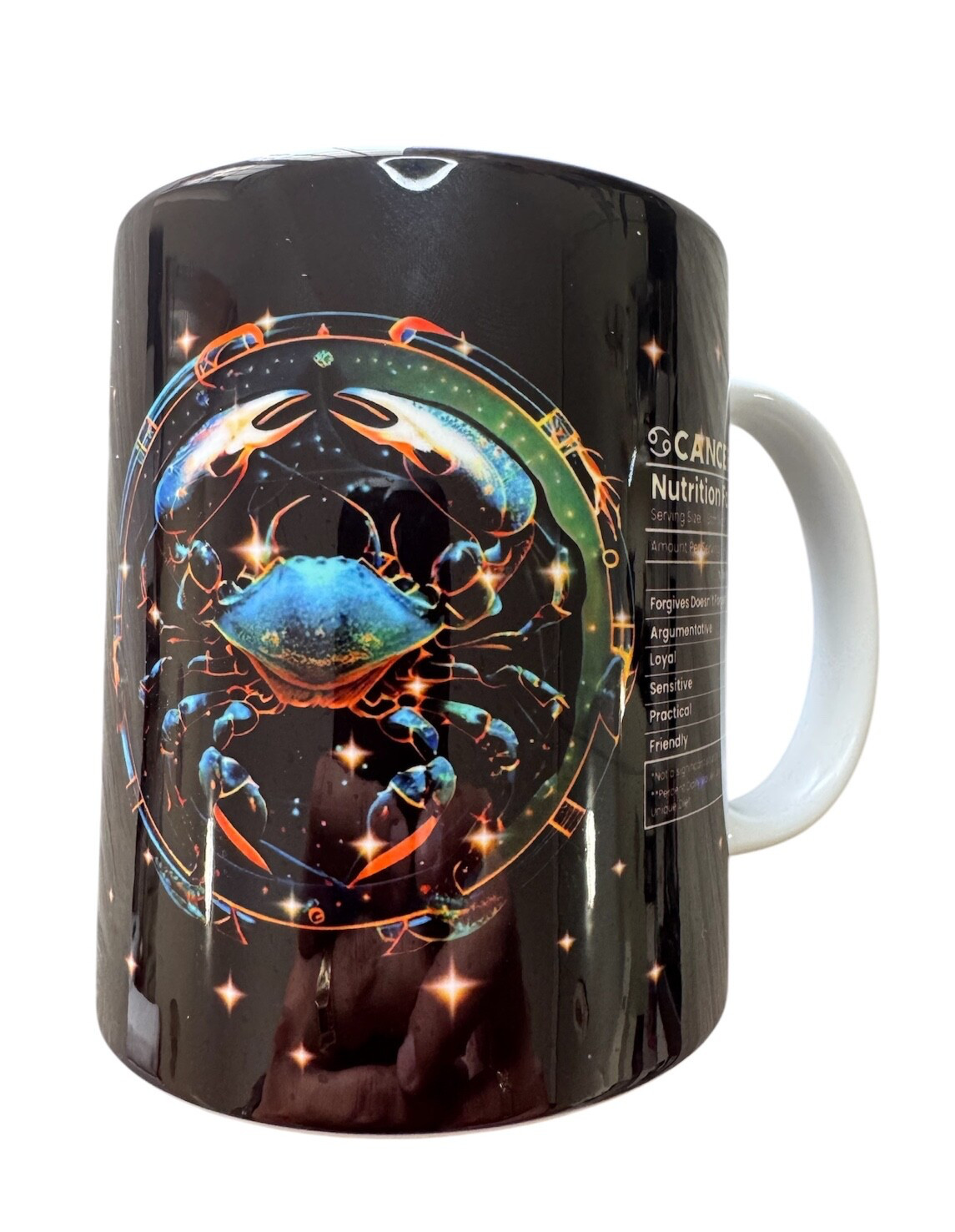 Zodiac Nutrition Facts Wrap 11oz Coffee Mug, Great for Gift.