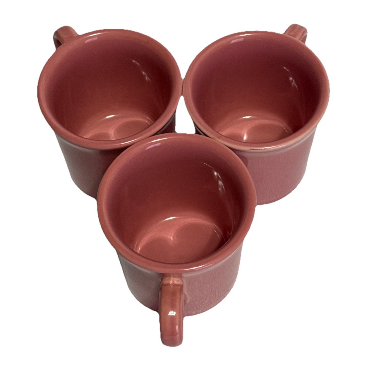 Fiesta Ware Peony Pink Mug Set Of 3 Tom&Jerry Ring Handle Coffee Cup 12oz USA