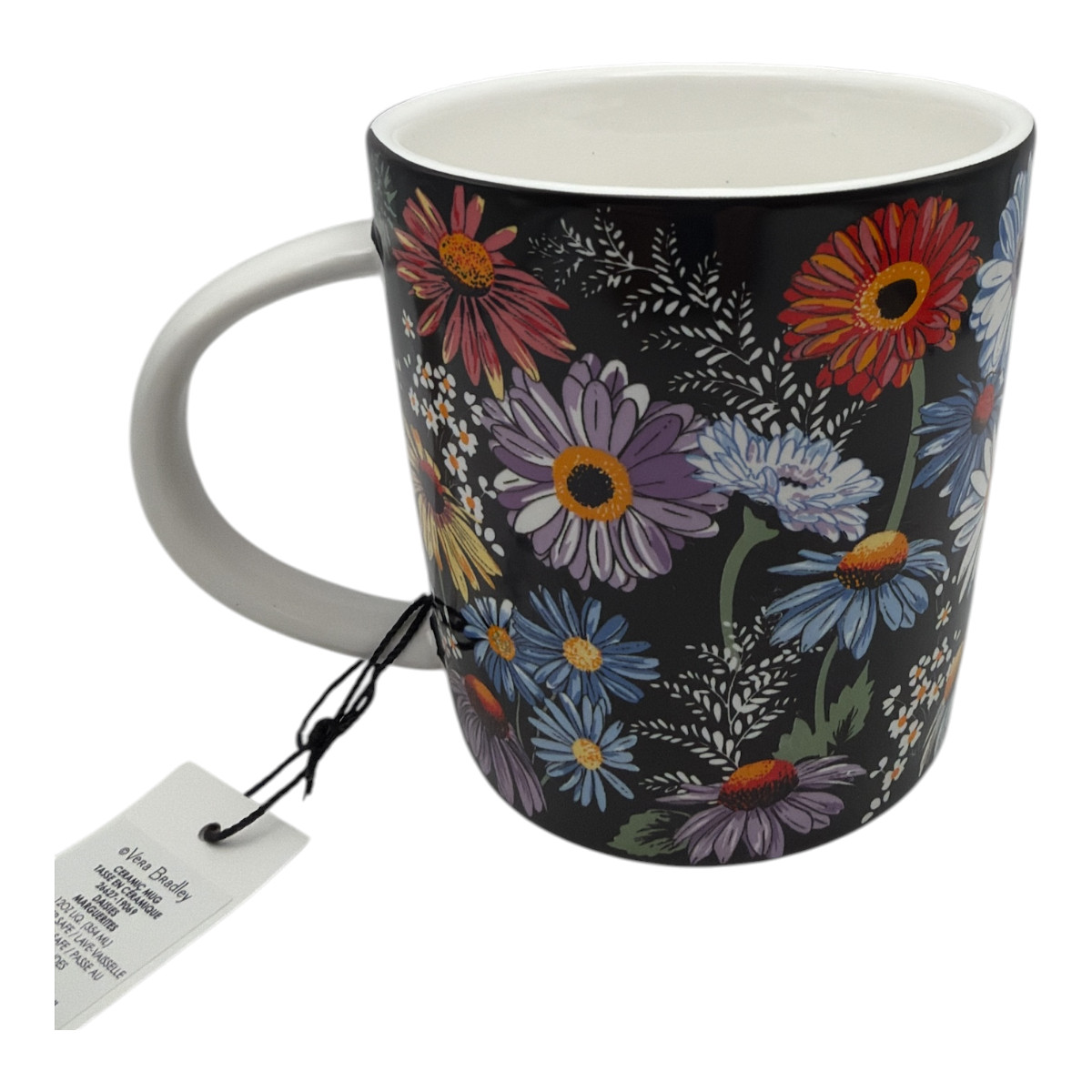 Vera Bradley Daisy Daisies Coffee Tea Mug Flowers Floral NWT