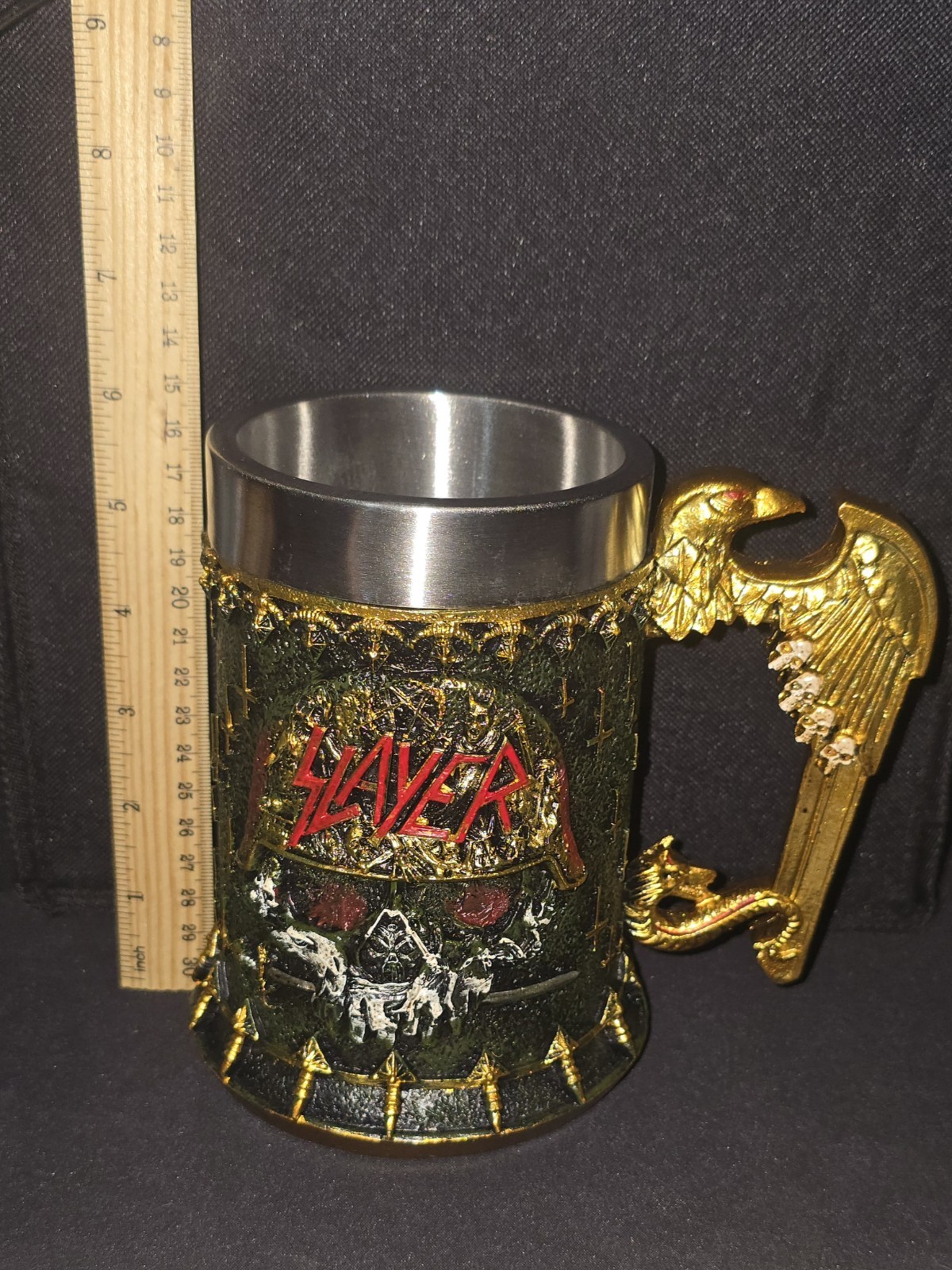 SLAYER Tankard / Mug / Beer Stein High Quality Resin and Steel Cup 600 ML