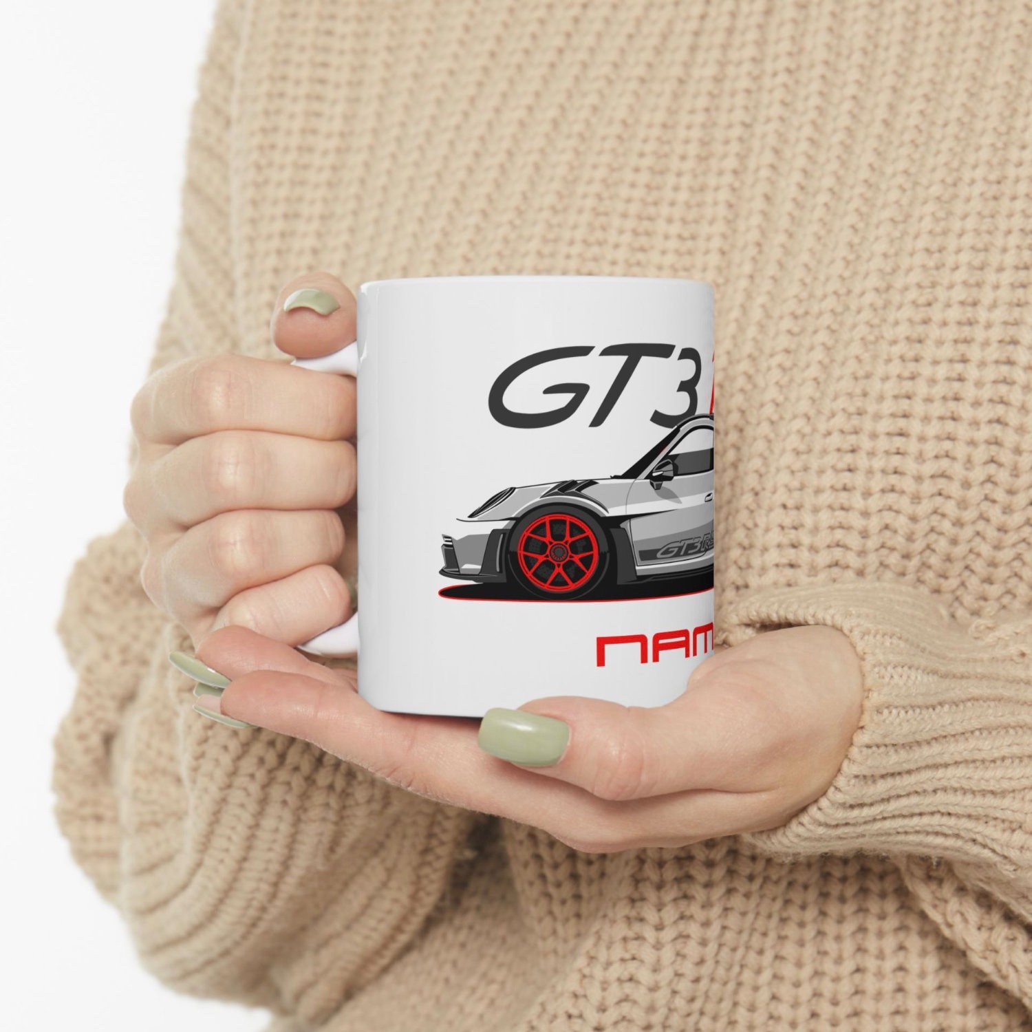 GT3 RS Track Monster Custom Mug Gift, Personalized Nurbugring King Track Car