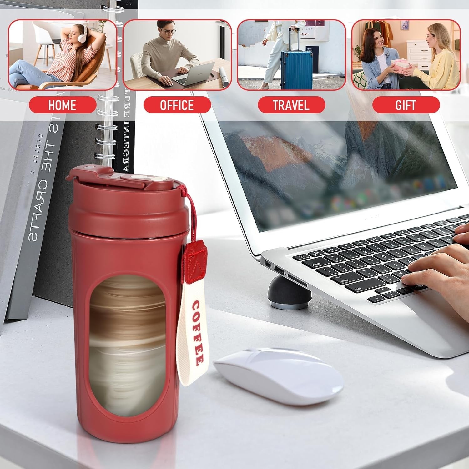 Office Automatic Electric Self Stirring Mug Cup Mixing Coffee Milk Tea Beer US