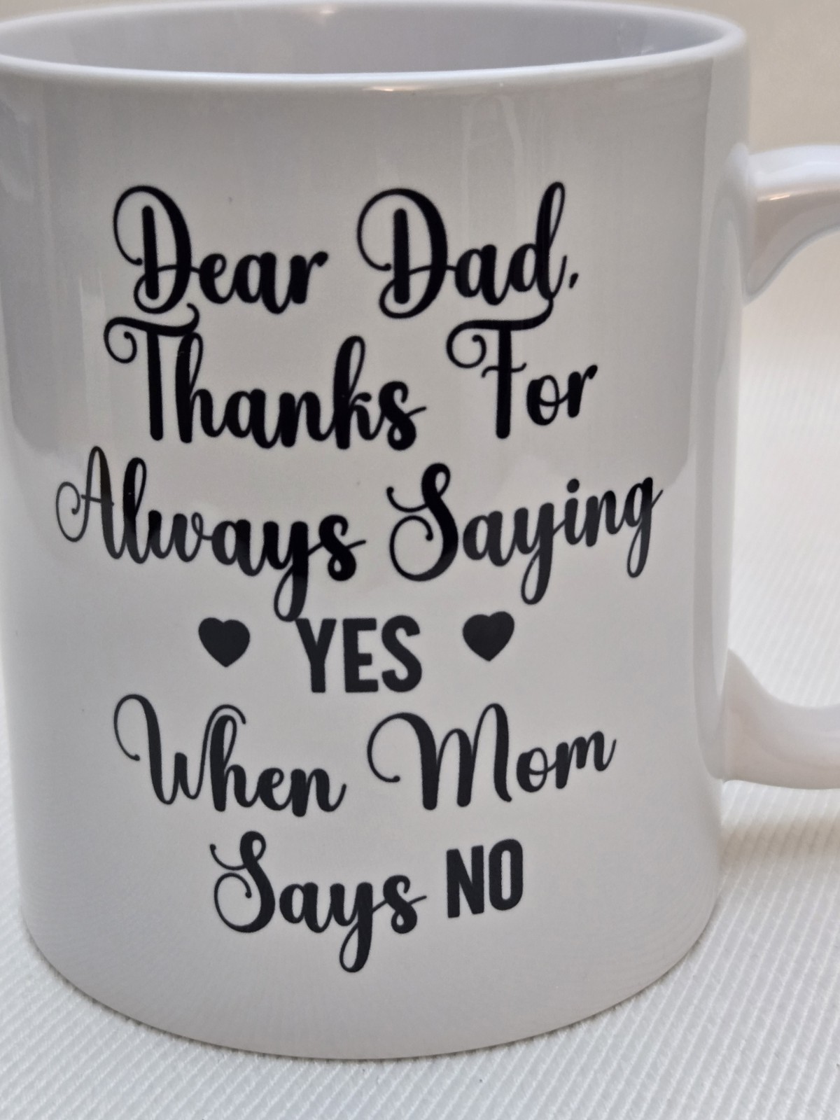 Funny Dad Coffee Mug Thanks For Saying Yes When Mom Asked You Out NEW