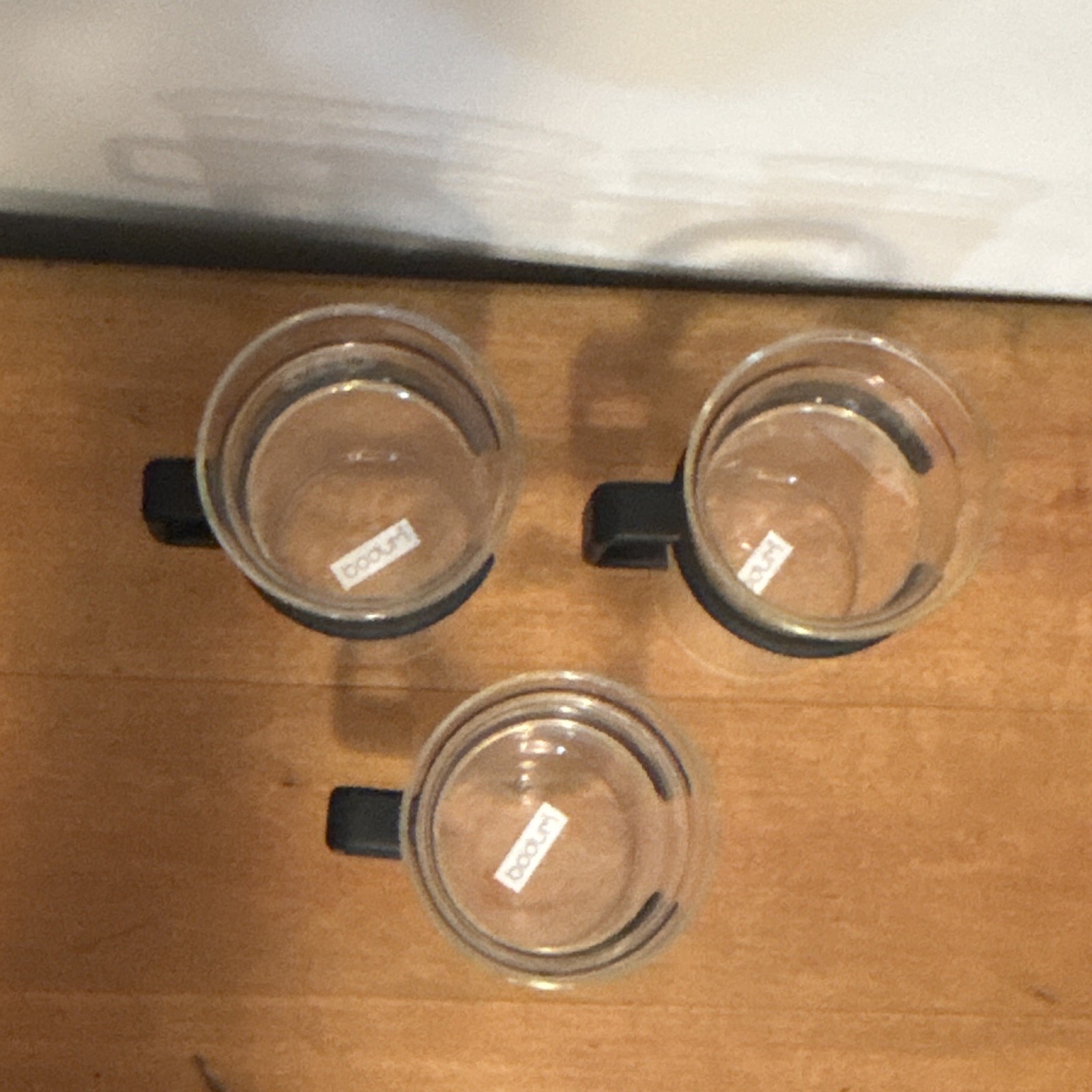 3 Bodum Tall Glass Star Trek Picard Style Coffee Tea Mugs