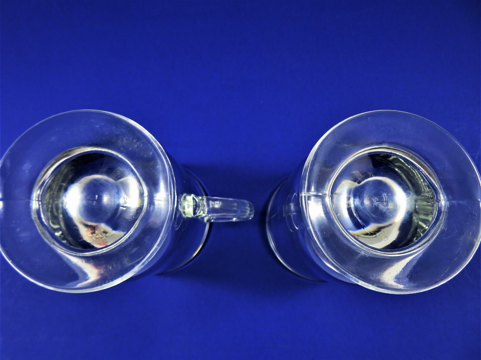 Libbey Clear Glass Irish Coffee Mugs Pair 8 Ounce Footed 5 Inches High
