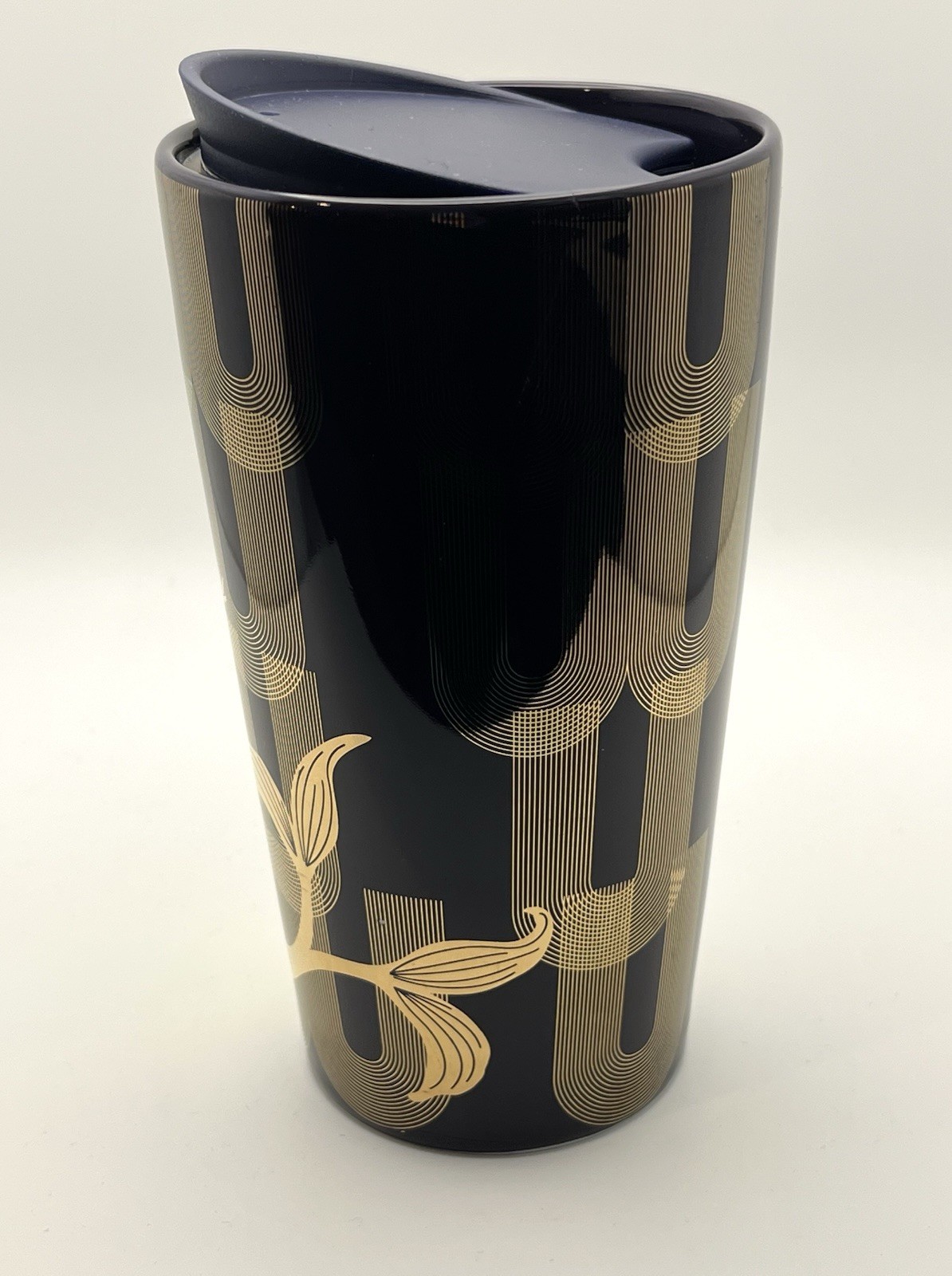 Starbucks Holiday 2020 Art Deco Siren or Mermaid Ceramic Travel Mug w/ Lid 12 oz