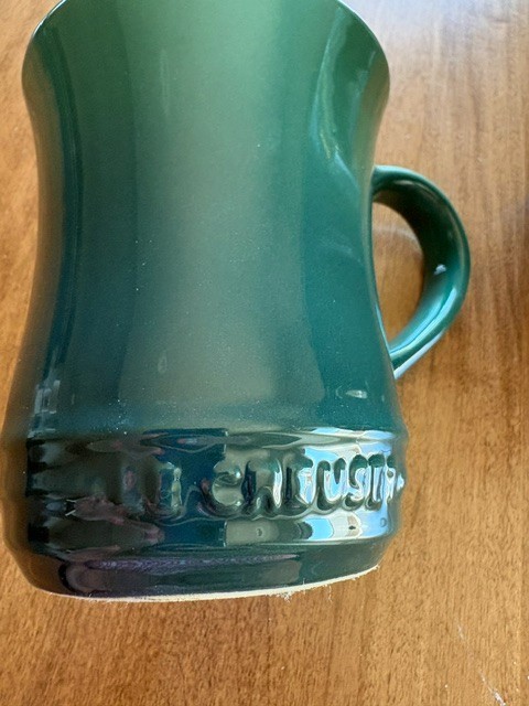 Le Creuset Stoneware Dark Green Flared coffee/Tea Mugs 14oz (Set of 4)