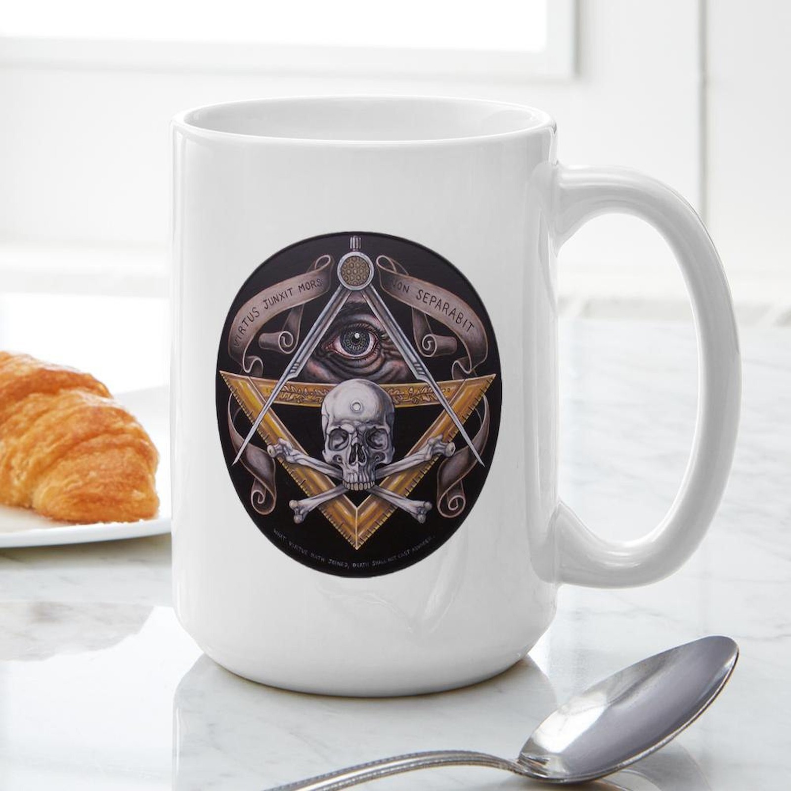 CafePress Virtus Junxit Mors Non Seperabit 768X762 Mugs Large Mug (563317869)