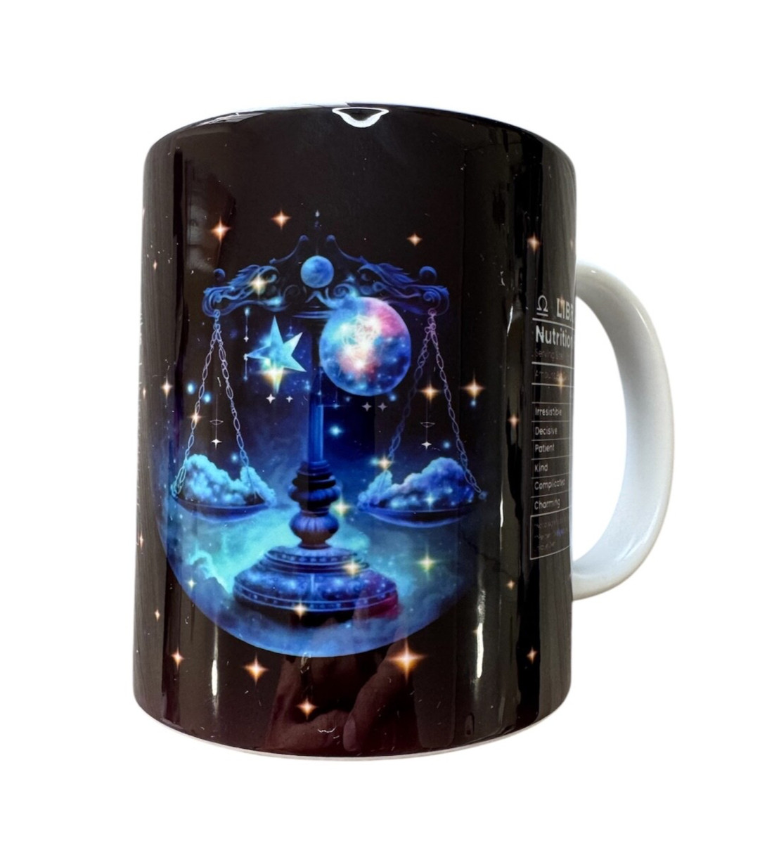 Zodiac Nutrition Facts Wrap 11oz Coffee Mug, Great for Gift.