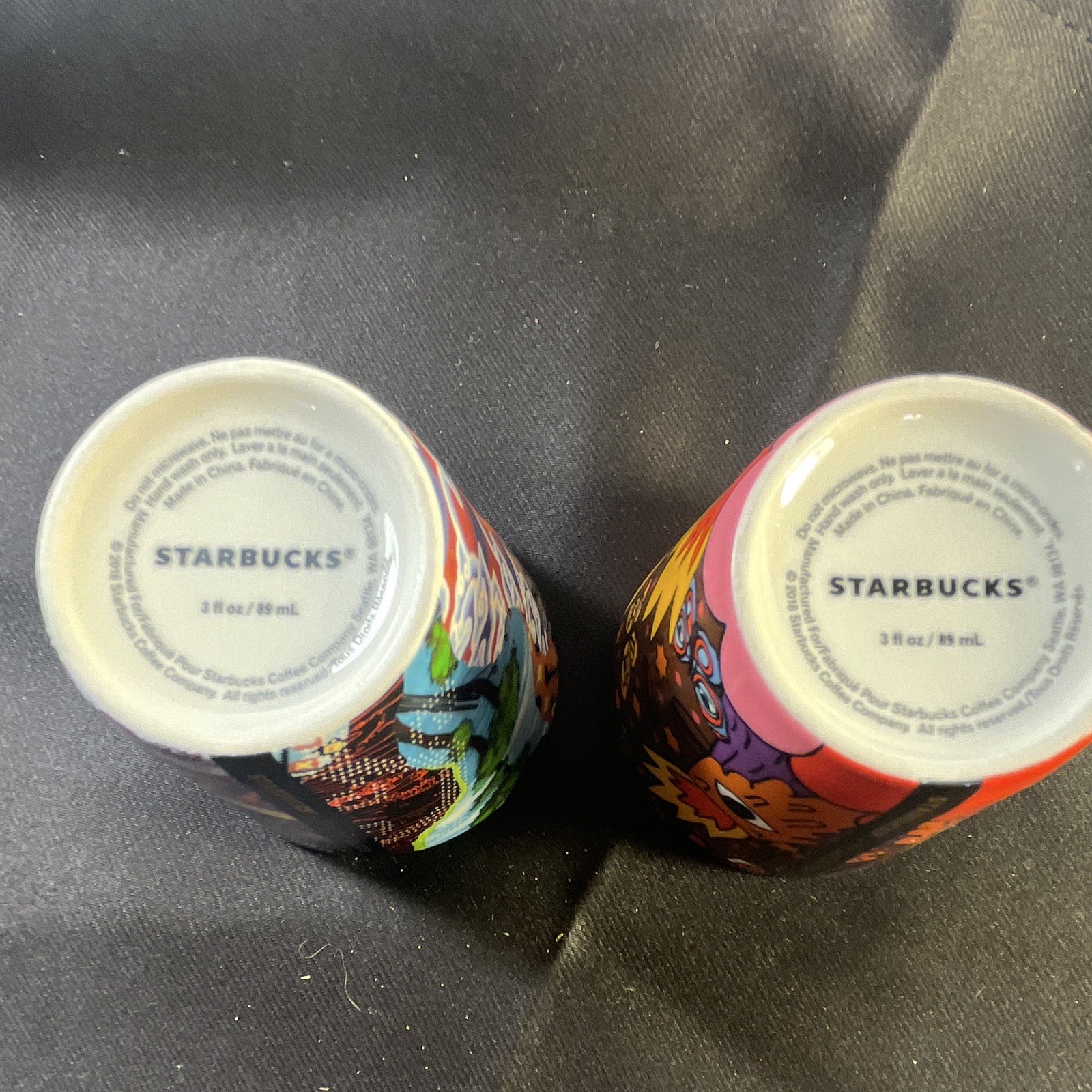 Starbucks Expresso 3 oz tumblers. Set tiger and eye multi color
