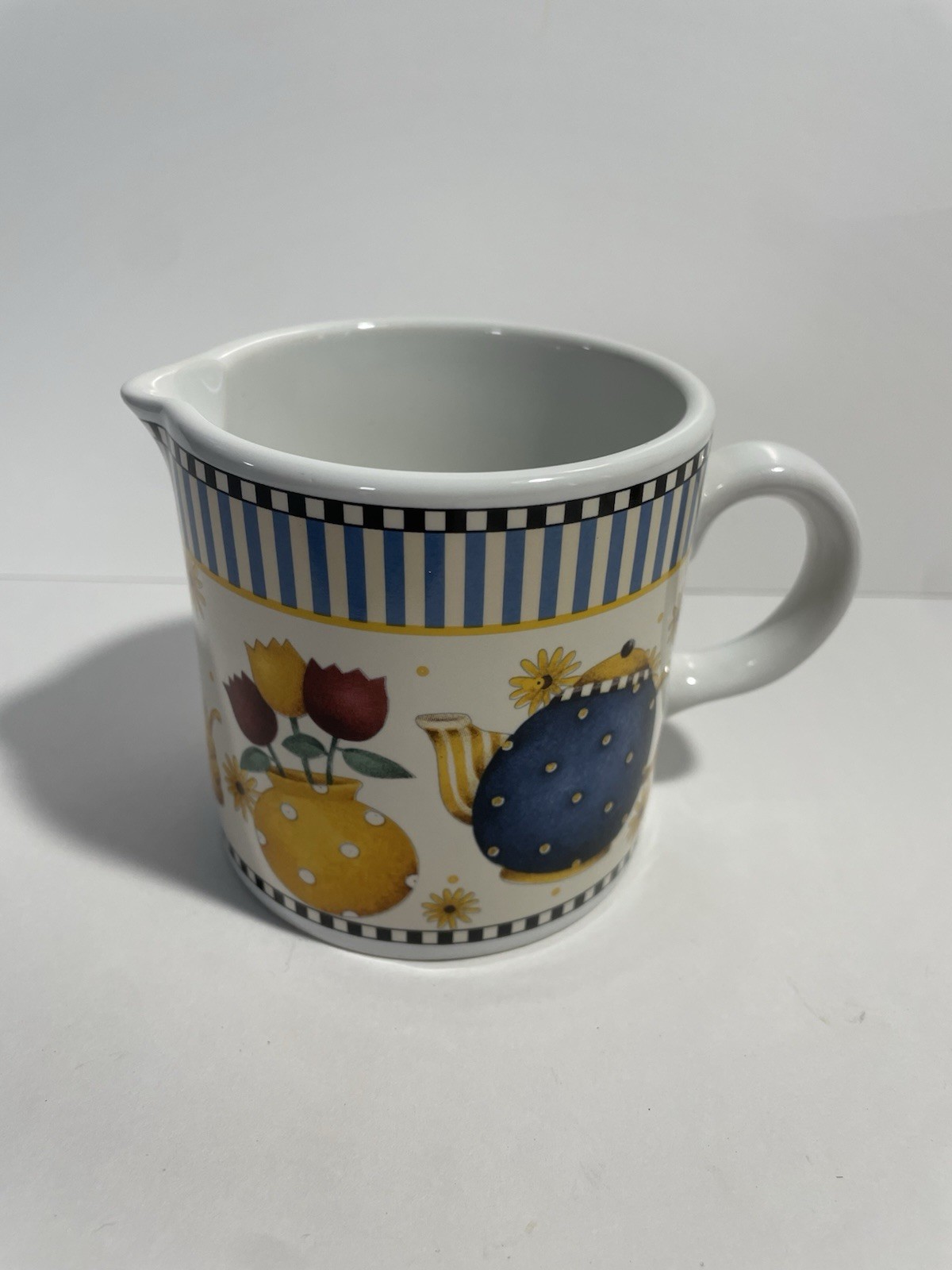 Debbie Mumm Teapots Sakura 1998 Creamer Stoneware /Tea Pots Honey Mugs Flowers