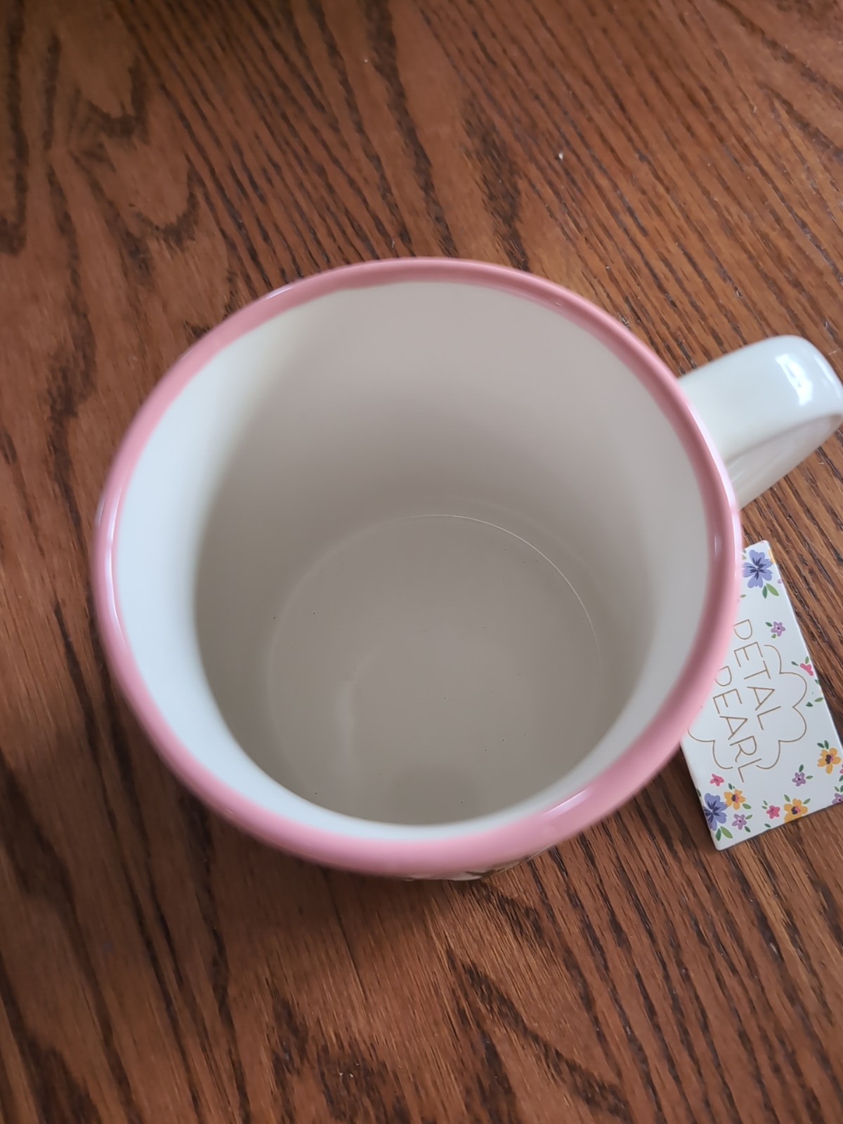 Petal & Pearl Spring Flowers Floral Lady Bug 22 Oz Ceramic Coffee Tea Mug Gift