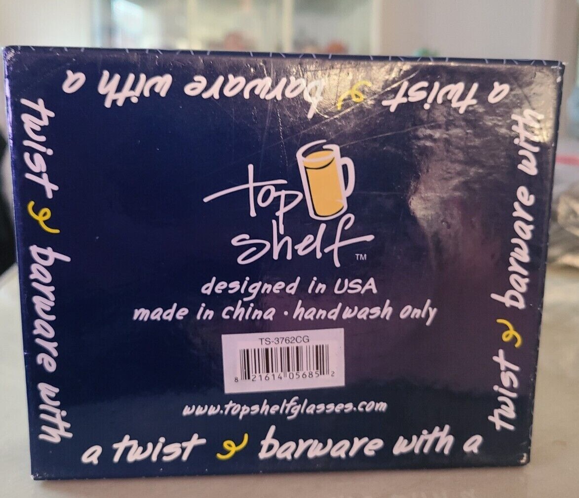 Top Shelf hand painted “Bucket List” Beer Stein Mug Barware 26 FL.OZ. NEW