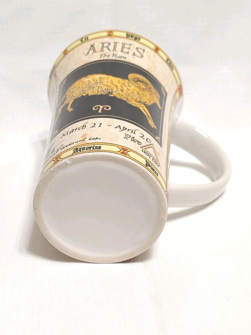 DUNOON Scottish Fine Stoneware ARIES Tall Coffee Mug ZODIAC by Jack Dadd