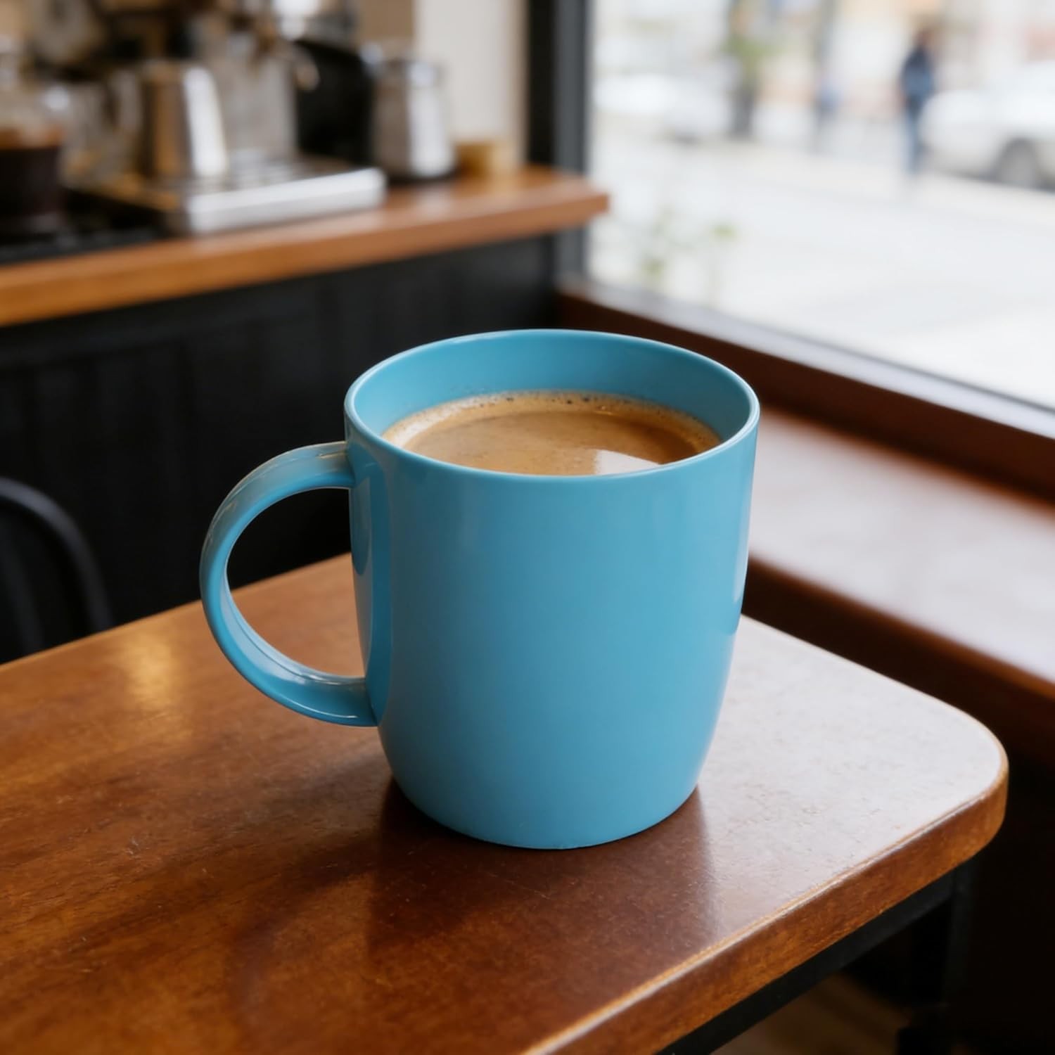 Reusable Plastic Drinking Cup with Handle, BPA Free Microwave & Dishwasher Safe