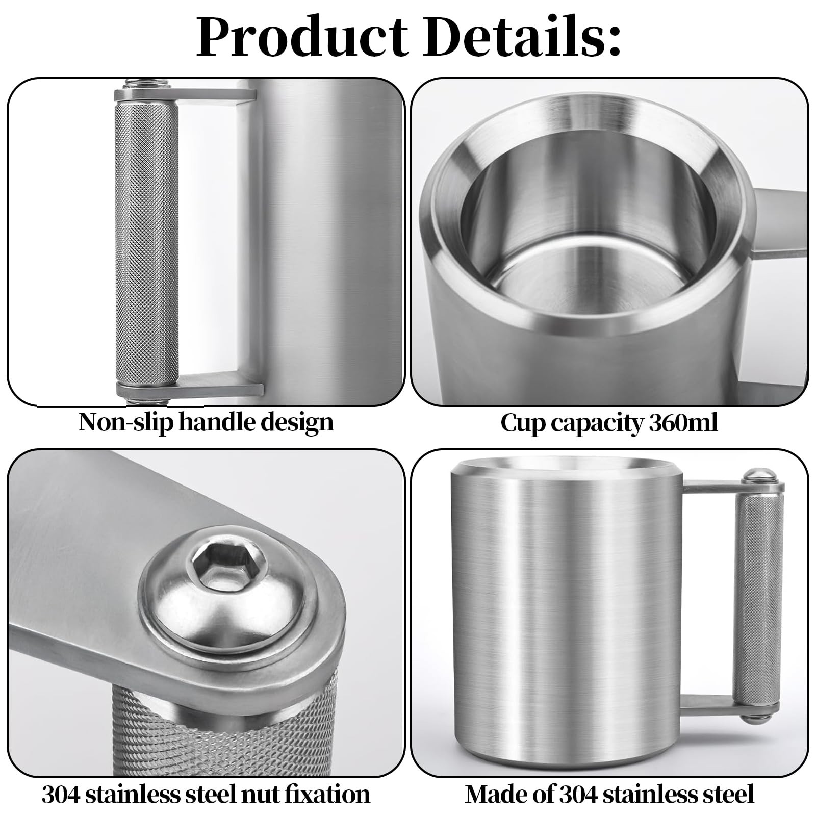 Mug,22LB 360 ML Stainless Steel Super Dumbbell Fitness Sports,Coffee Mug
