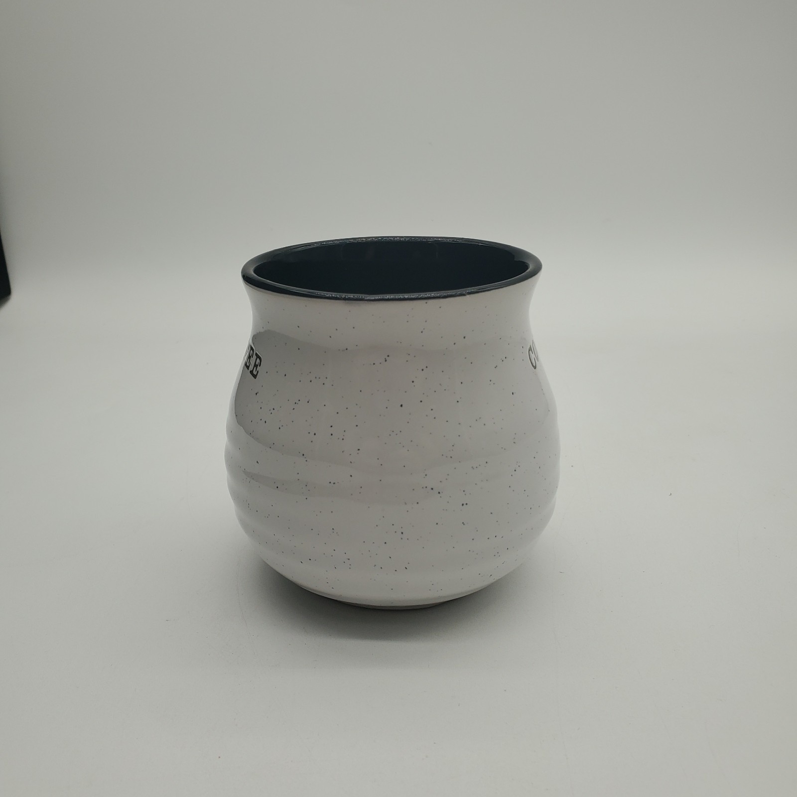 Black and White Speckled Large Coffee Mug