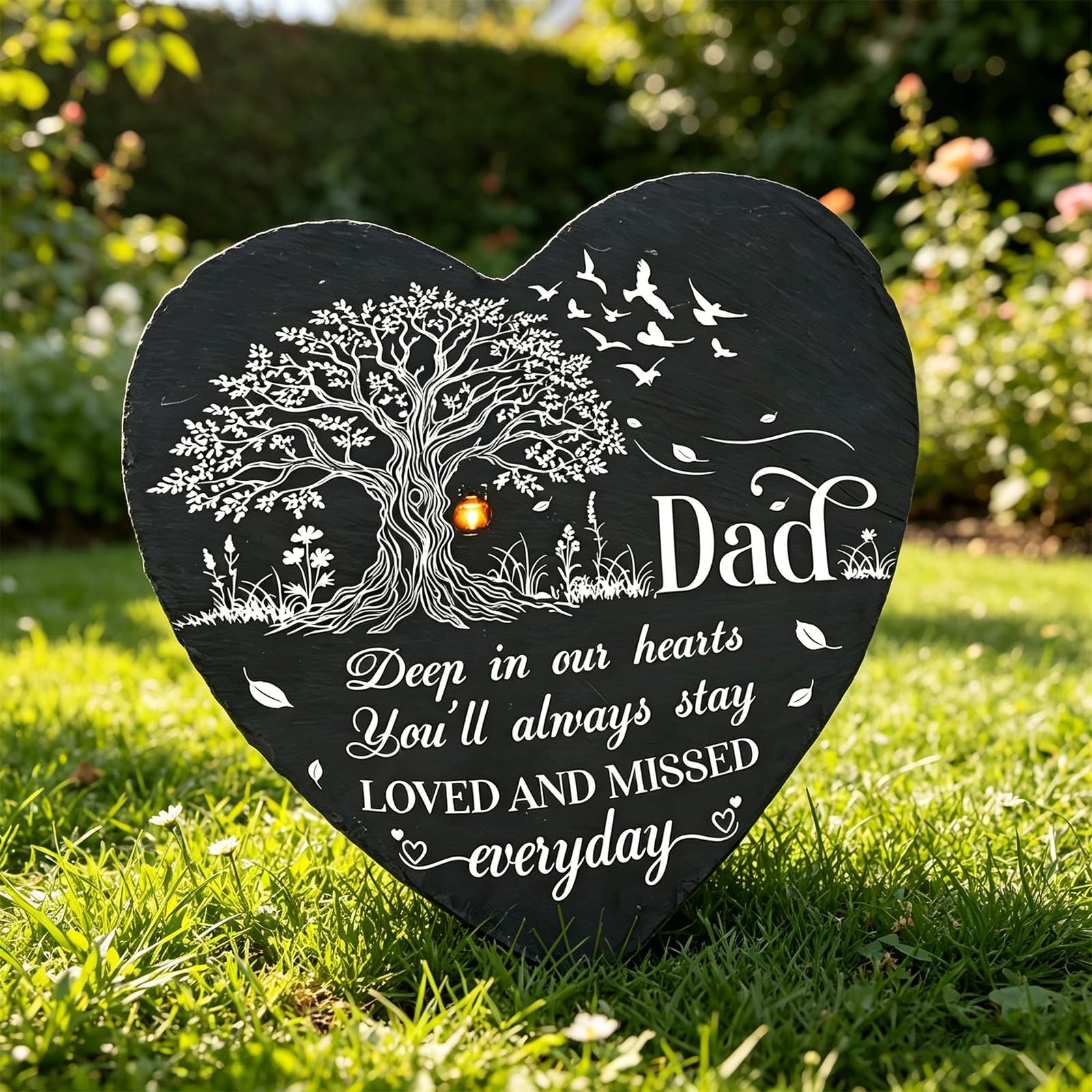 Garden Memorial Stones for Loved Ones Outside Memorial Garden Plaque with Bra…