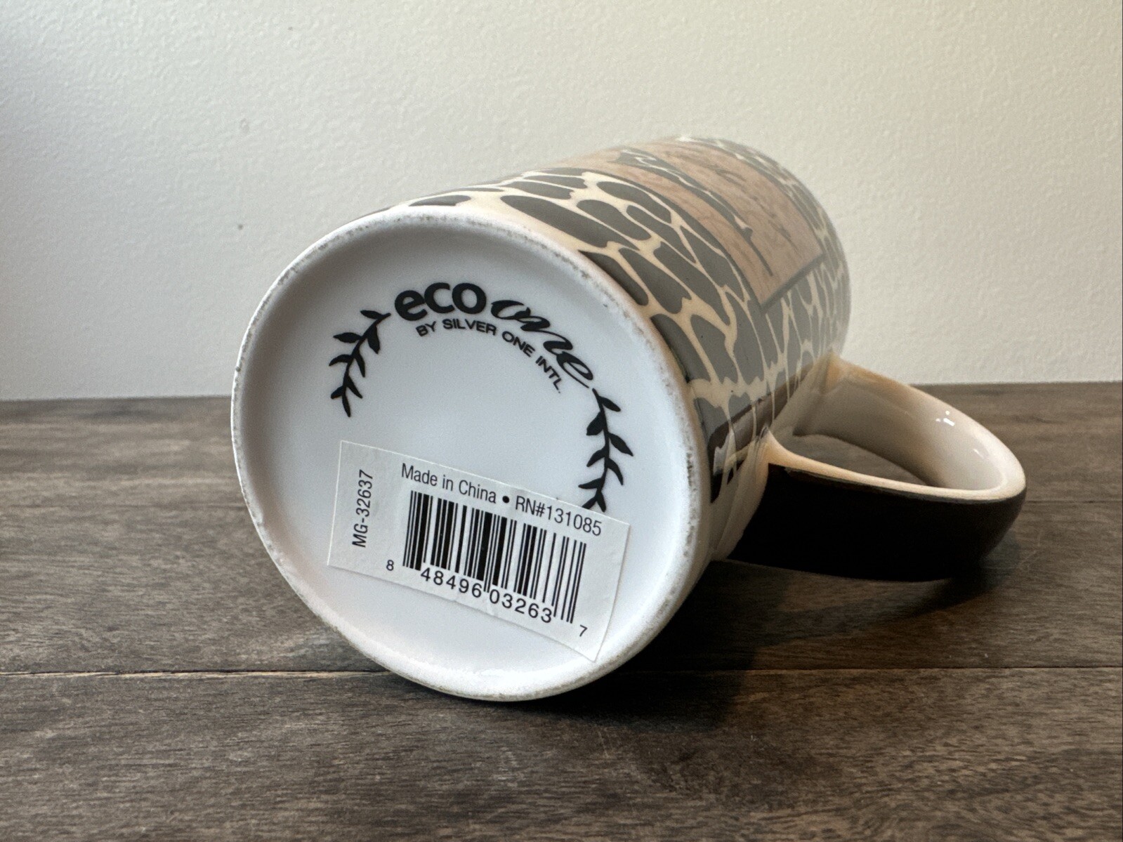 Coffee Mug Latte TALL 6″ Leopard print Sassy High Heel Eco One 16 oz Fine China