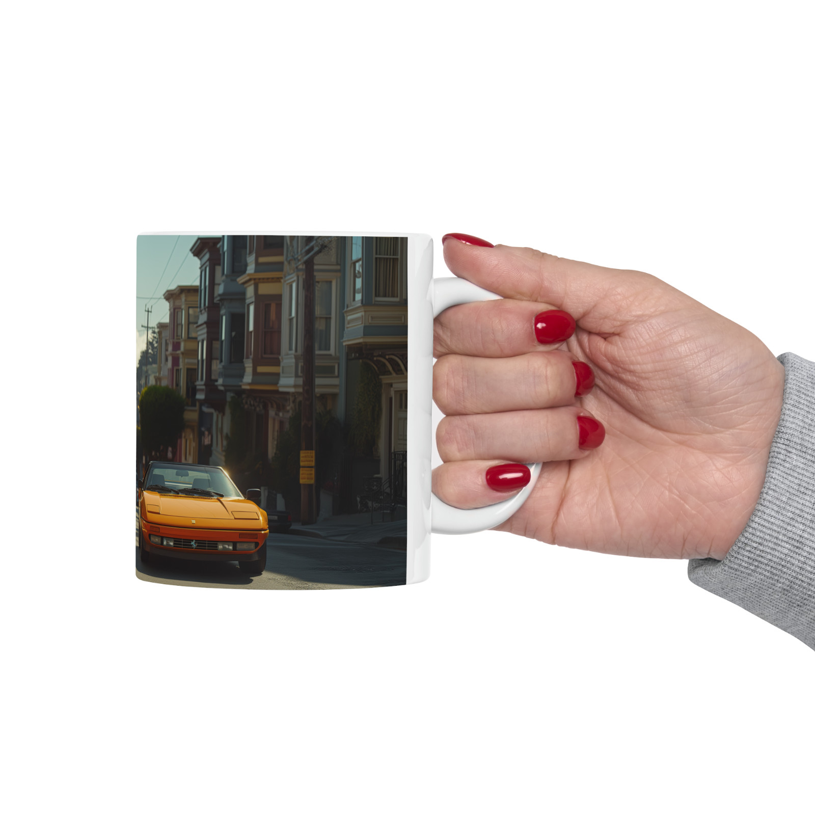 White Glossy Mug VINTAGE 2 Vehicle x 11 oz.