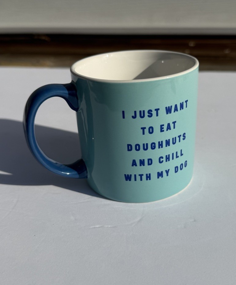 WILD & WOOFY Ceramic 11.1 fl oz small Light Blue Mug, MW/DS Safe