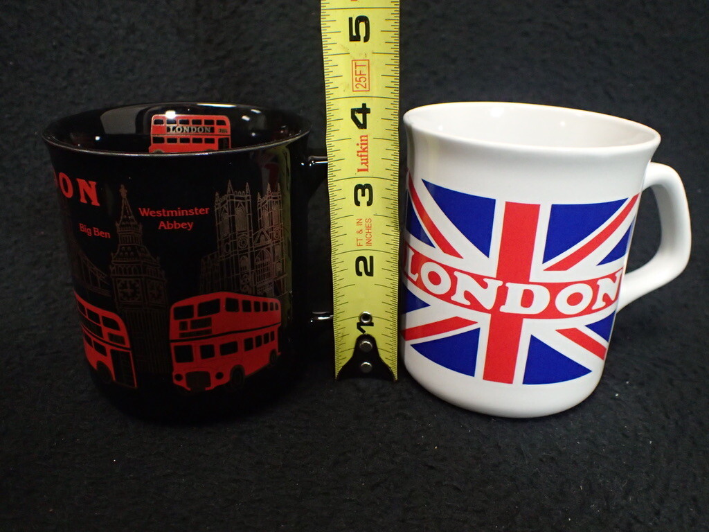 Lot of (2) London United Kingdom 11 oz Ceramic Coffee Mugs Cups